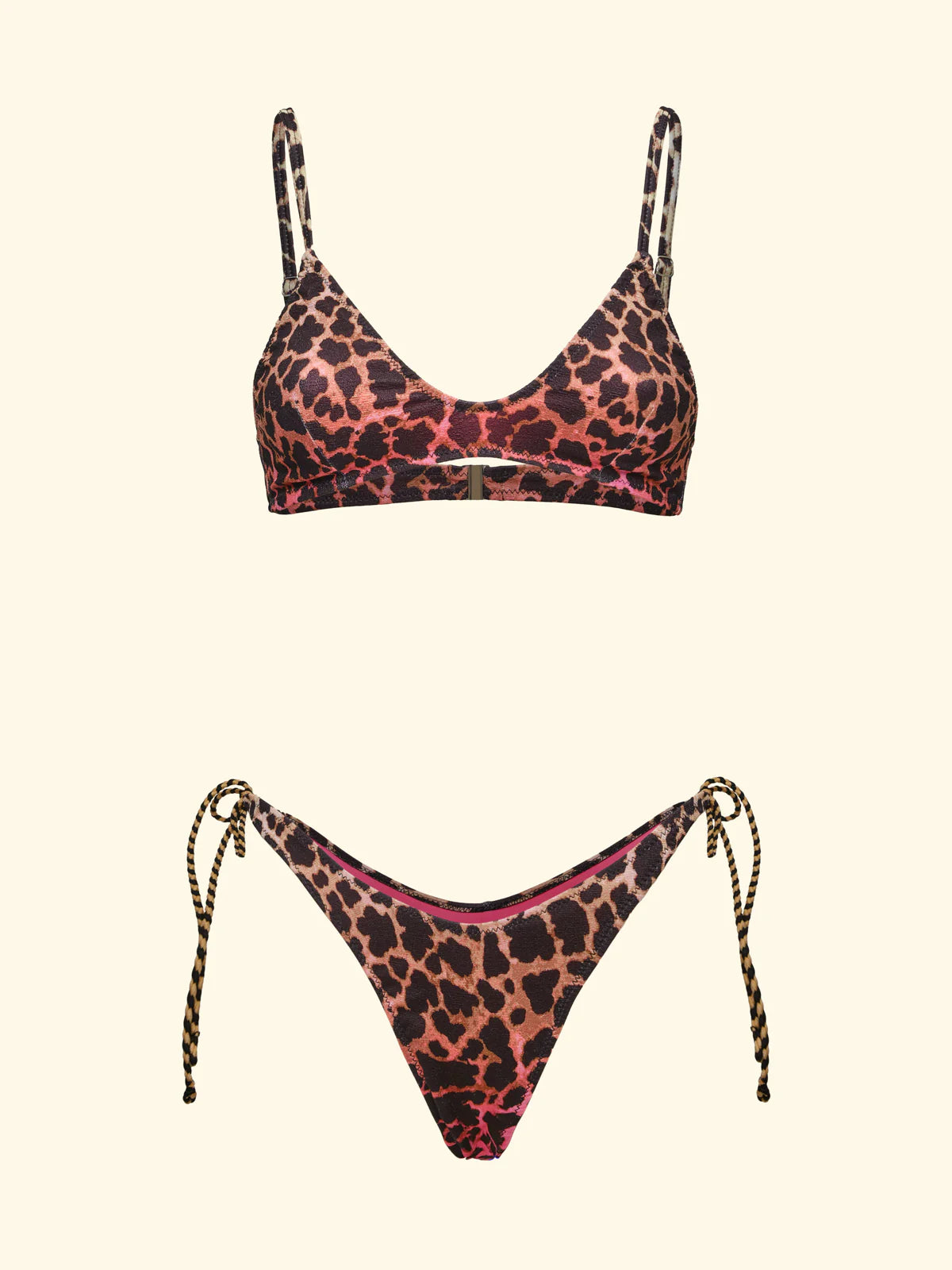 Bikini Donna F**K Top Fisso e Slip Americano Regolabile Fantasia SW0191-X08