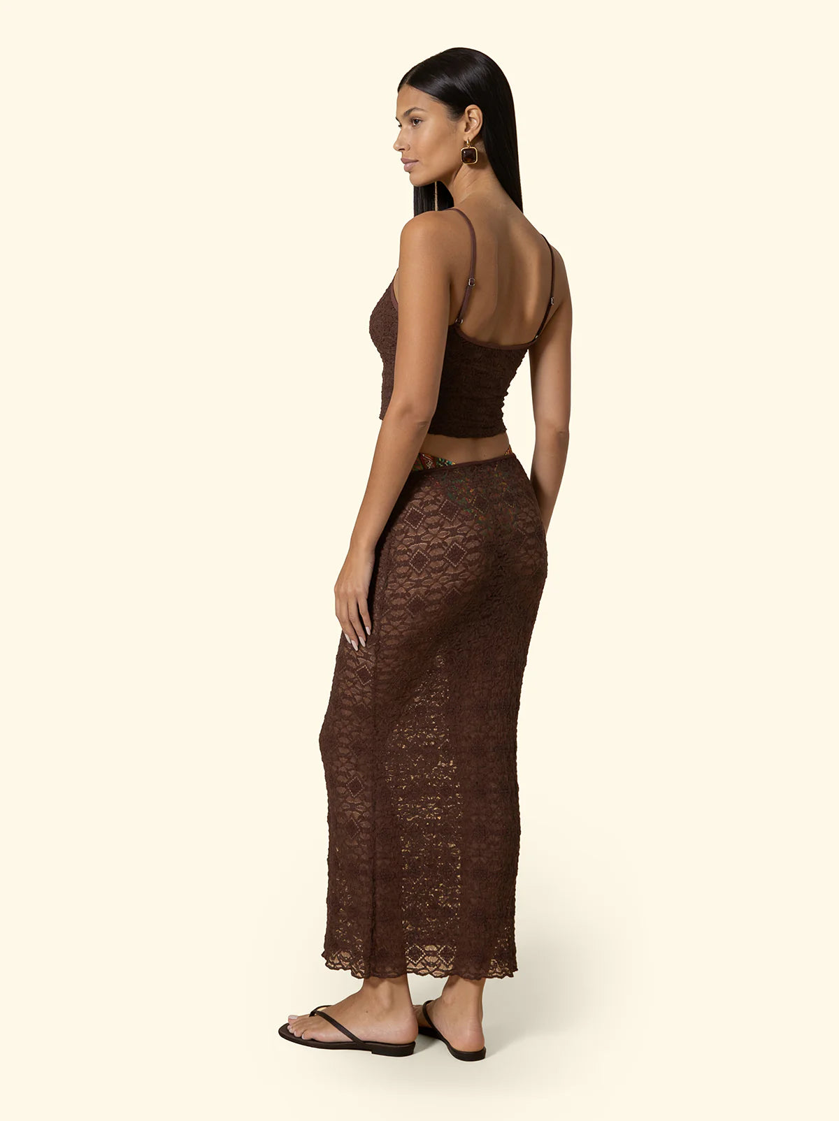 Crop Top Donna F**K Marrone SW0207-BN