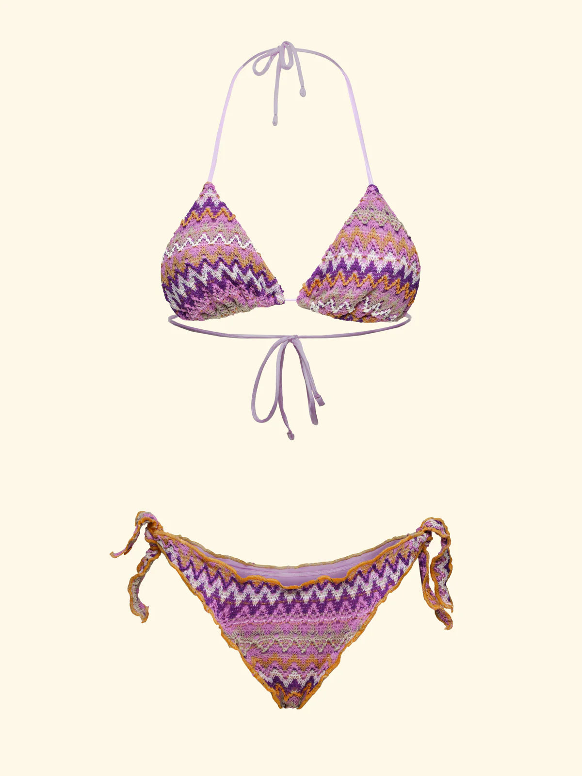 Bikini Donna F**K Triangolo con Slip Regolabile Multicolor SW0294-MC