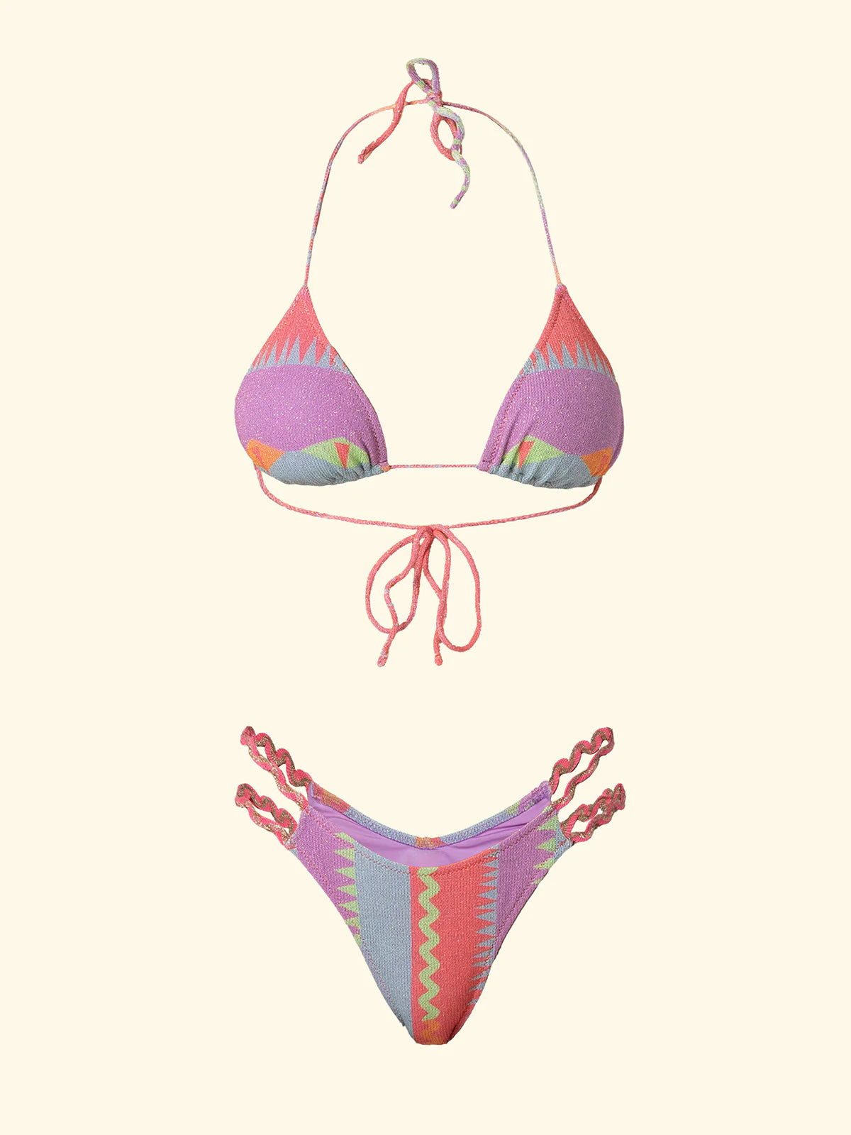Bikini Donna F**K Triangolo con Slip Fisso Fantasia SW0371-X26
