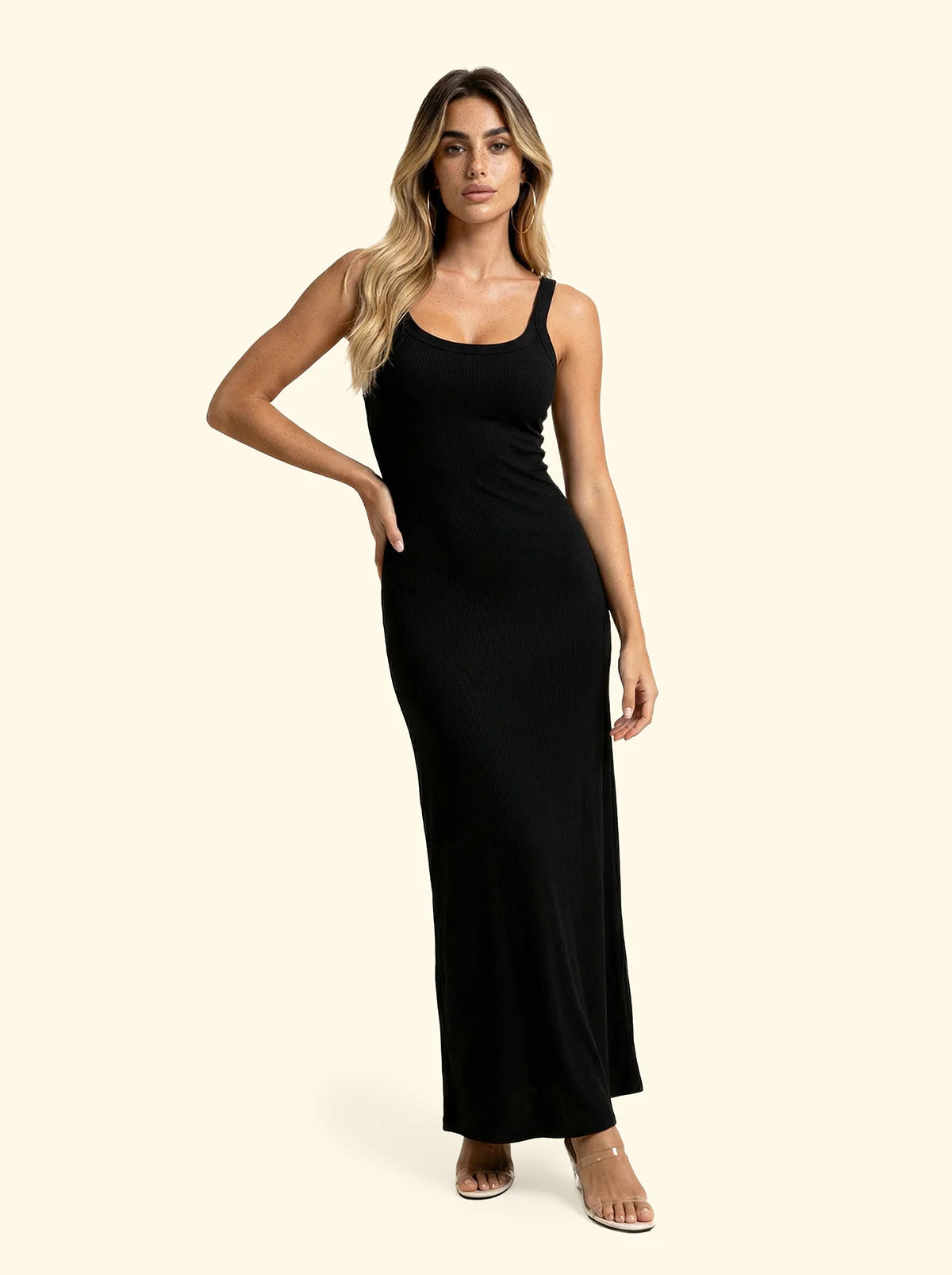 Vestito Lungo Donna F**K Nero SW0538-BK