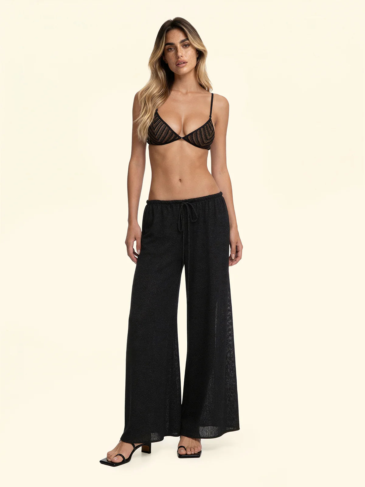 Pantalone Palazzo Donna F**K Nero SW0757-BK