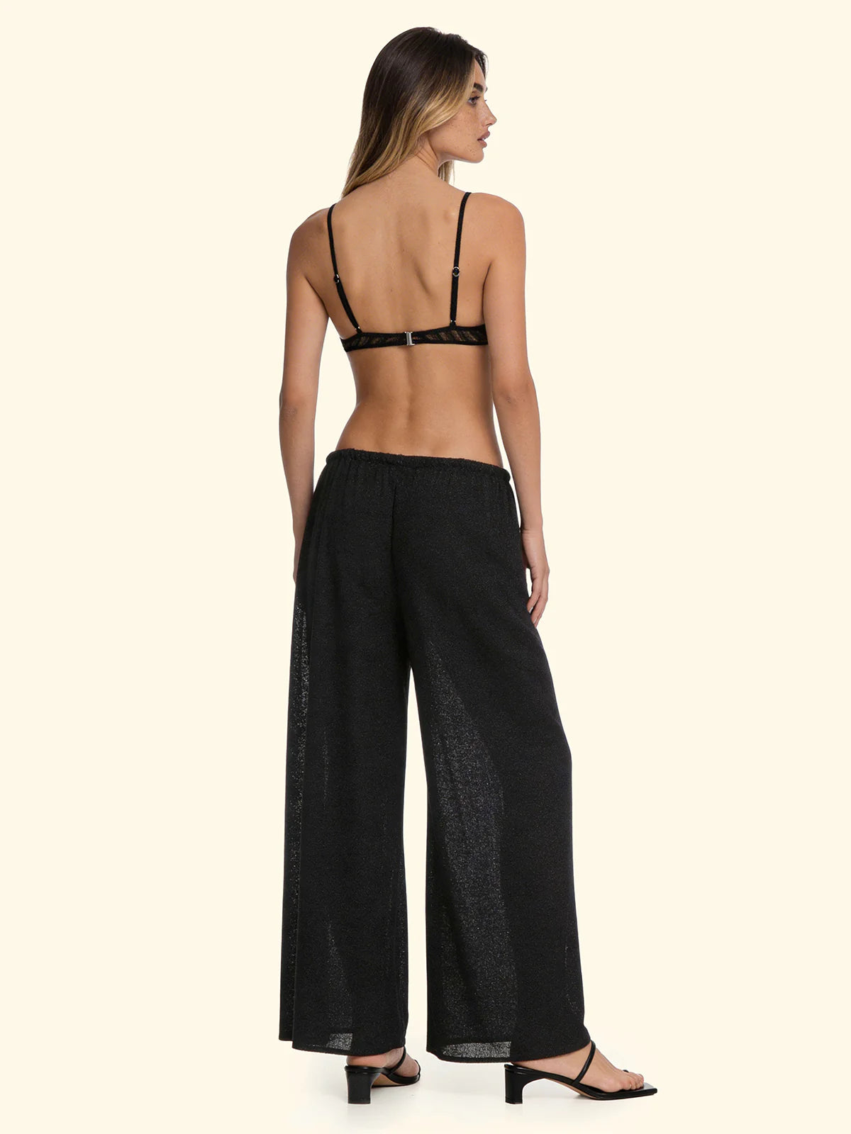 Pantalone Palazzo Donna F**K Nero SW0757-BK