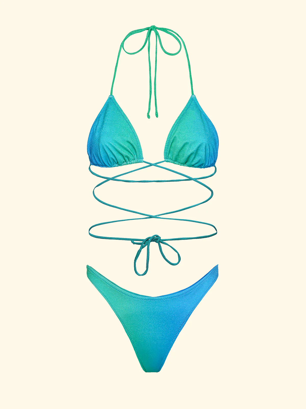 Bikini Donna F**K Triangolo con Slip Americano Fisso Fantasia SW1851-X82