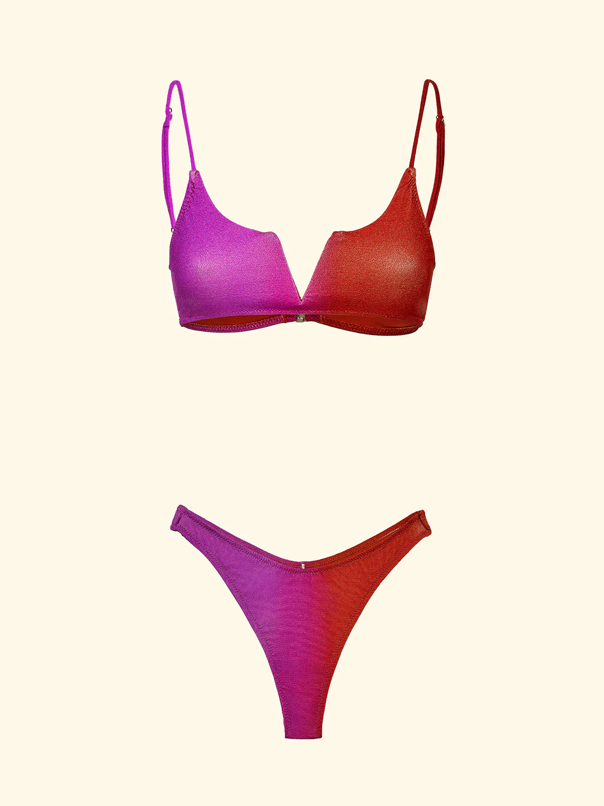 Bikini Donna F**K Top con Ferretto e Slip Americano fisso Fantasia SW1852-X81