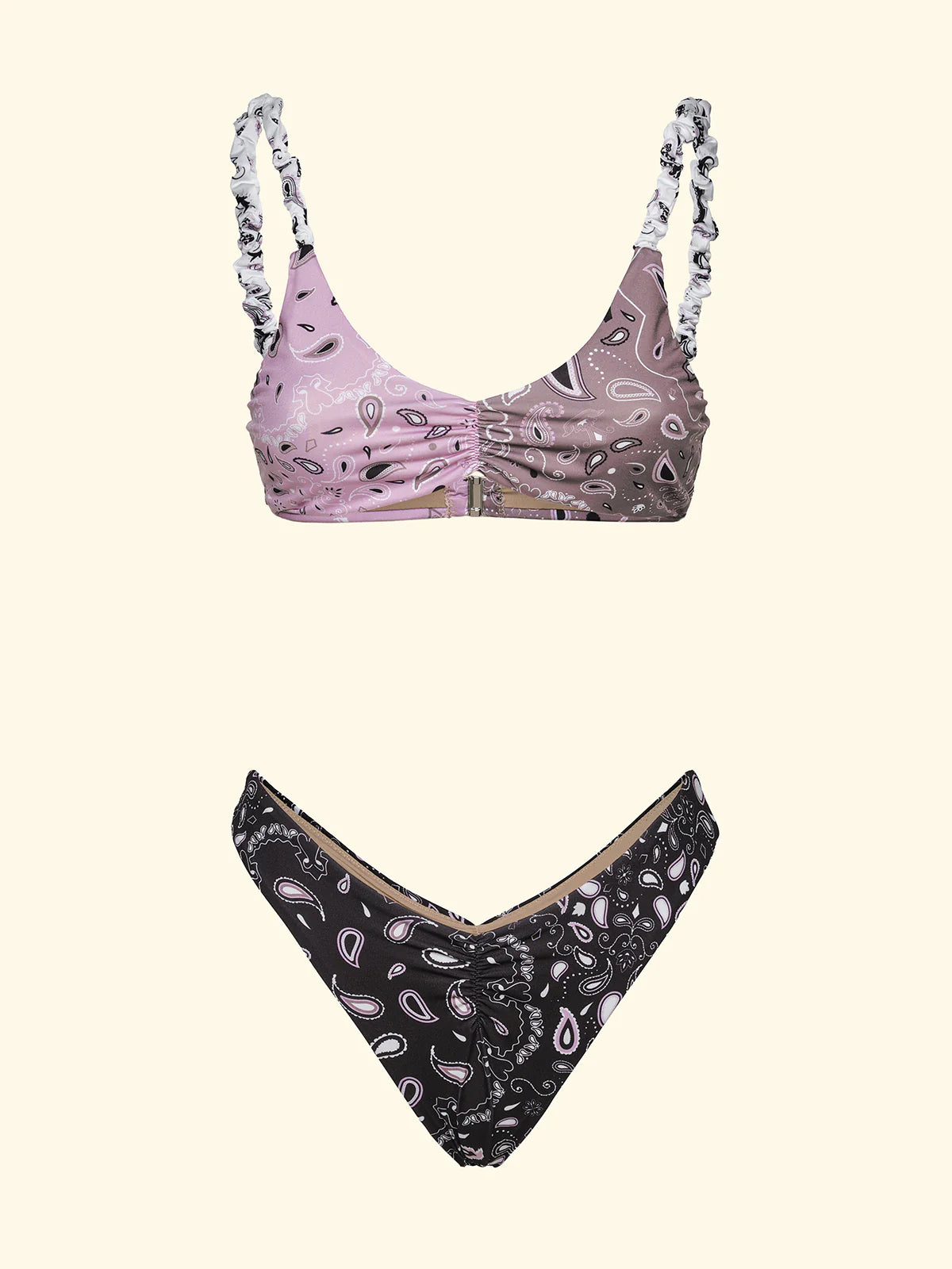 Bikini Donna F**K Top Fisso con Slip Americano Fisso Fantasia SW2955-X55