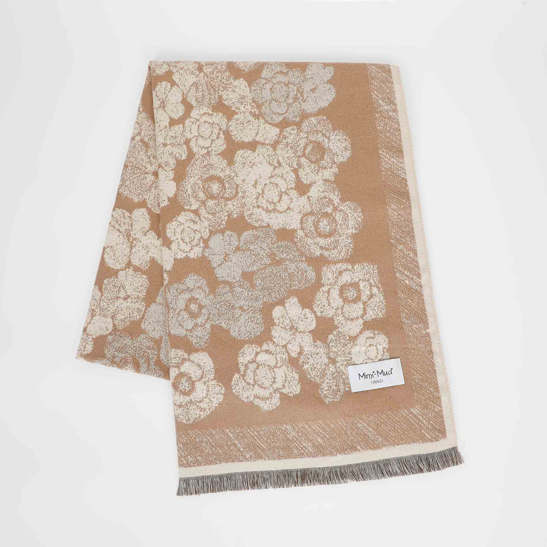 SCIARPA CON FIORI E CORNICE
