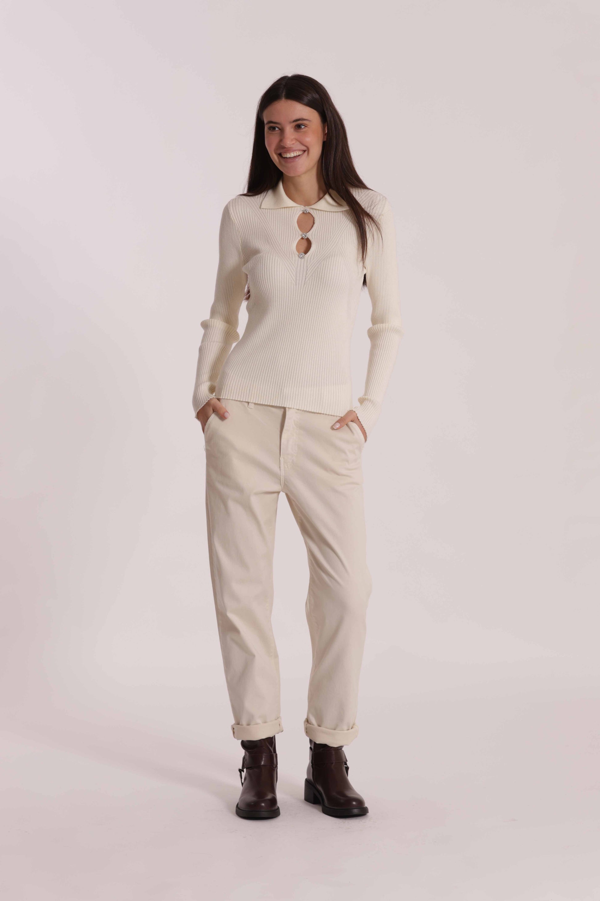 PANTALONE CHINOS IN GABARDINA