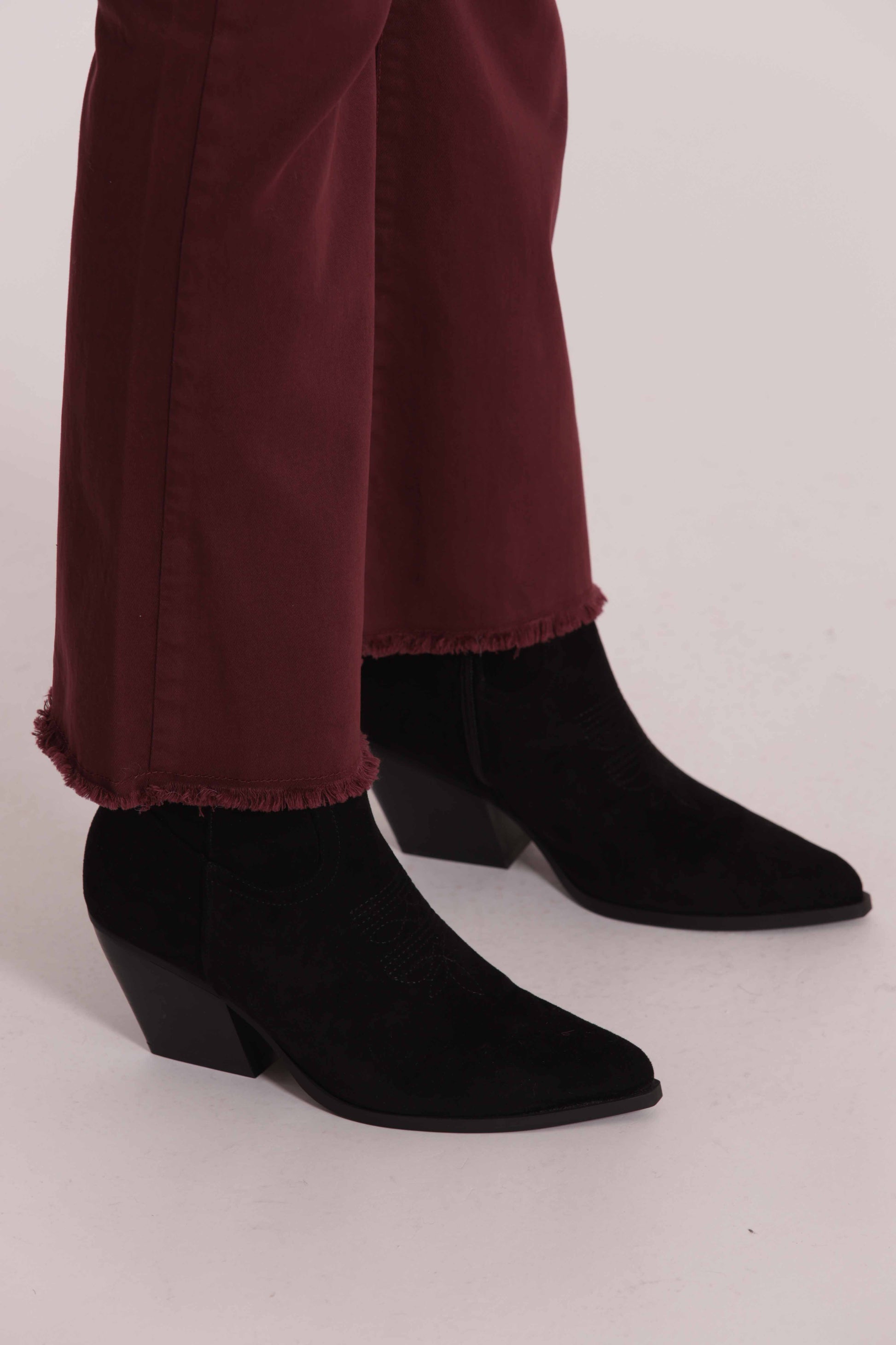 PANTALONE CROPPED FLARE IN GABARDINA