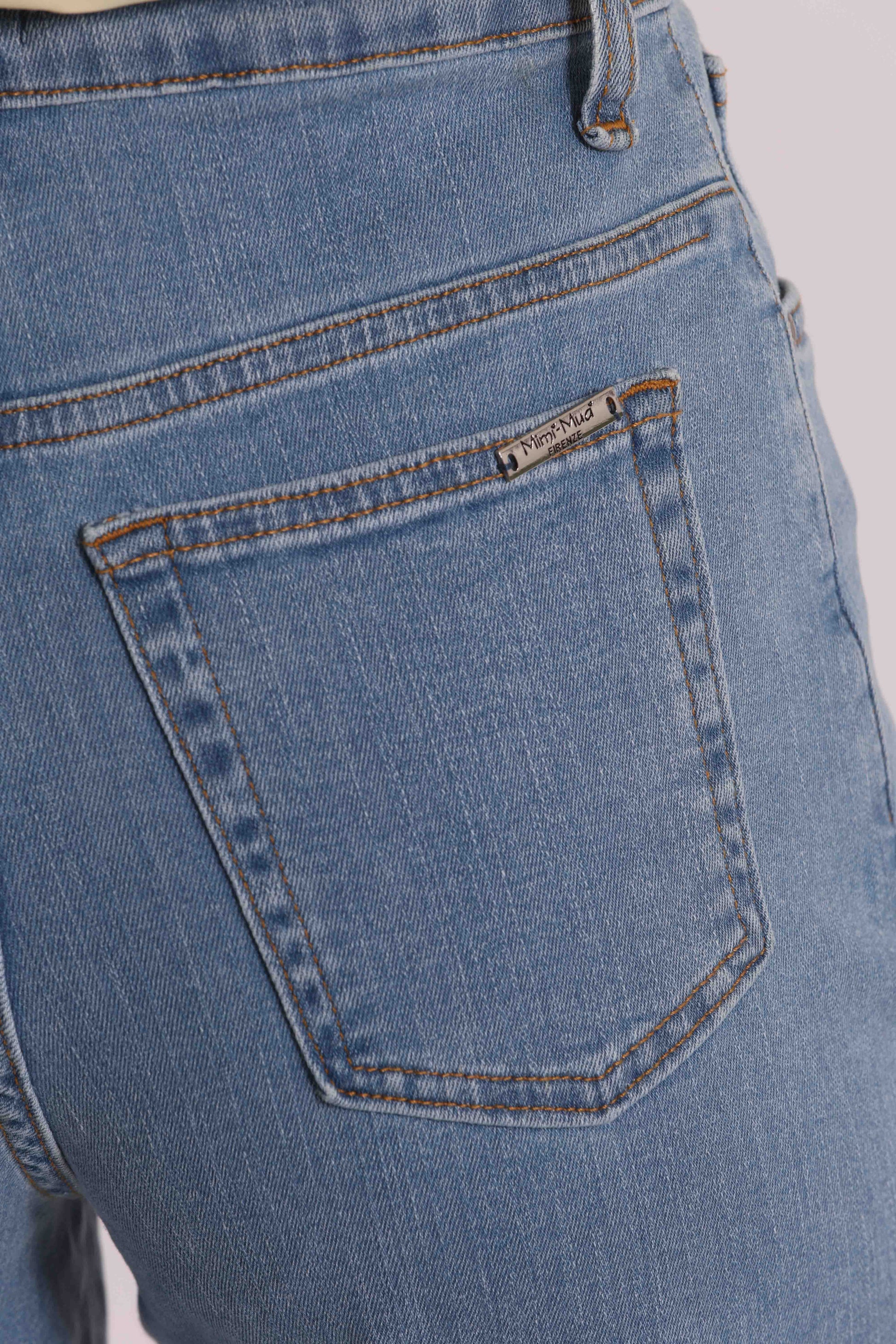 JEANS CROPPED CON RISVOLTO