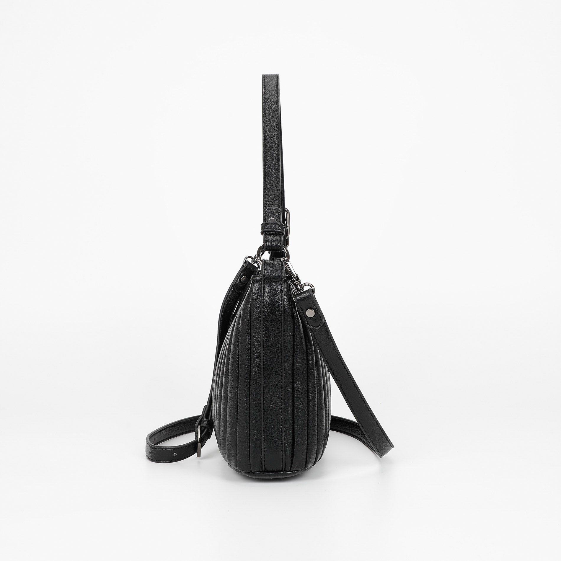 BORSA A SPALLA PICCOLA PLISSETTATA