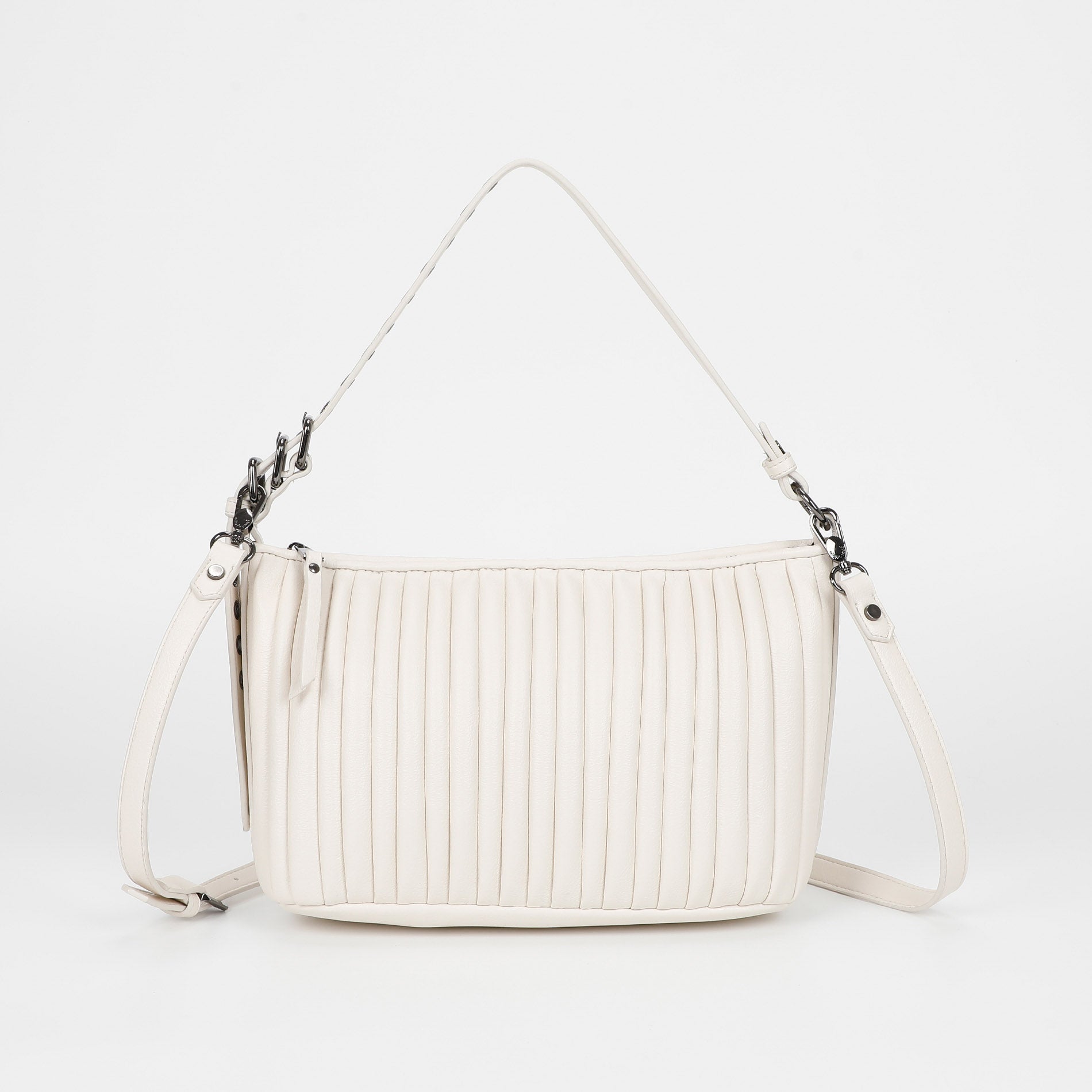 BORSA A SPALLA PICCOLA PLISSETTATA