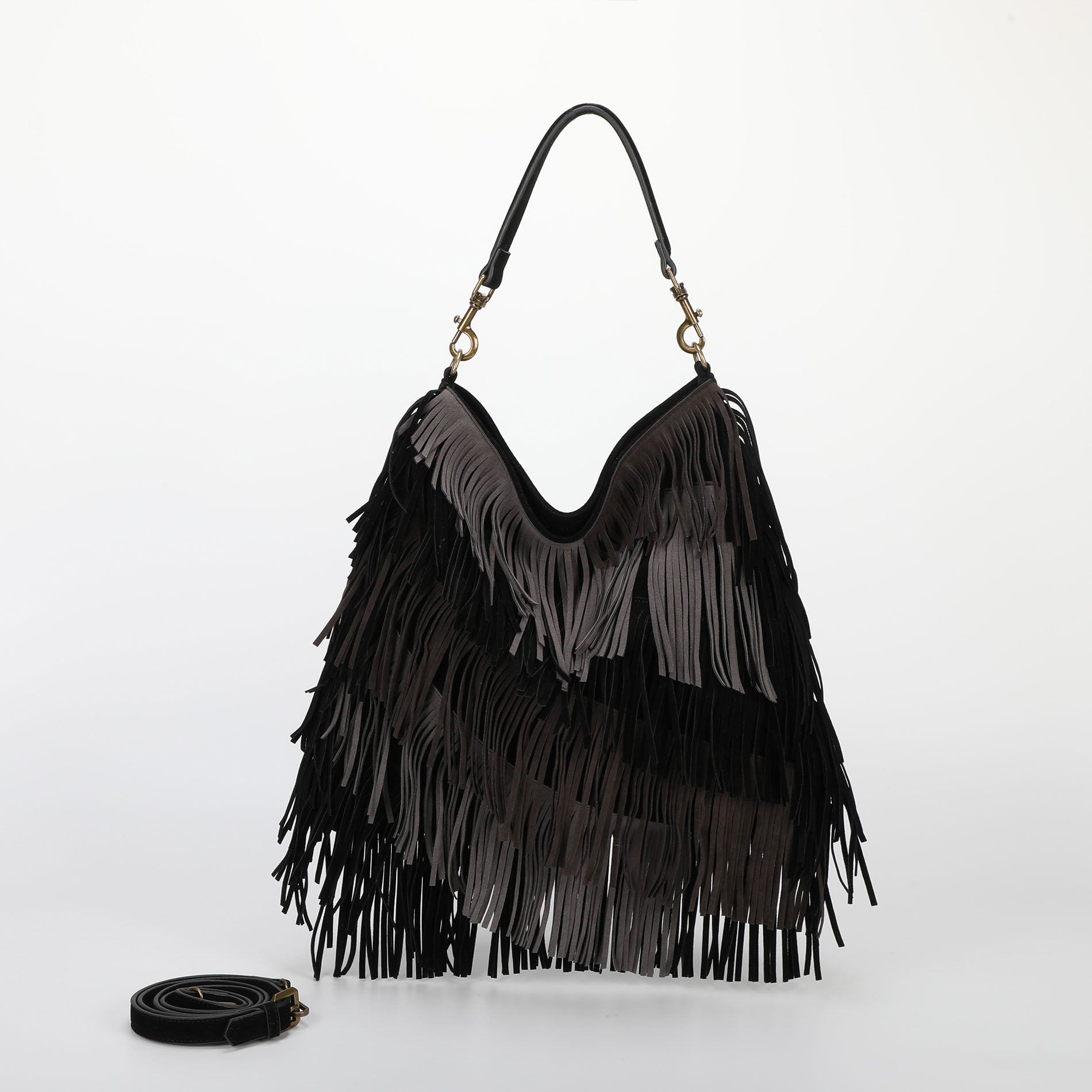 BORSA A SACCA CON FRANGE
