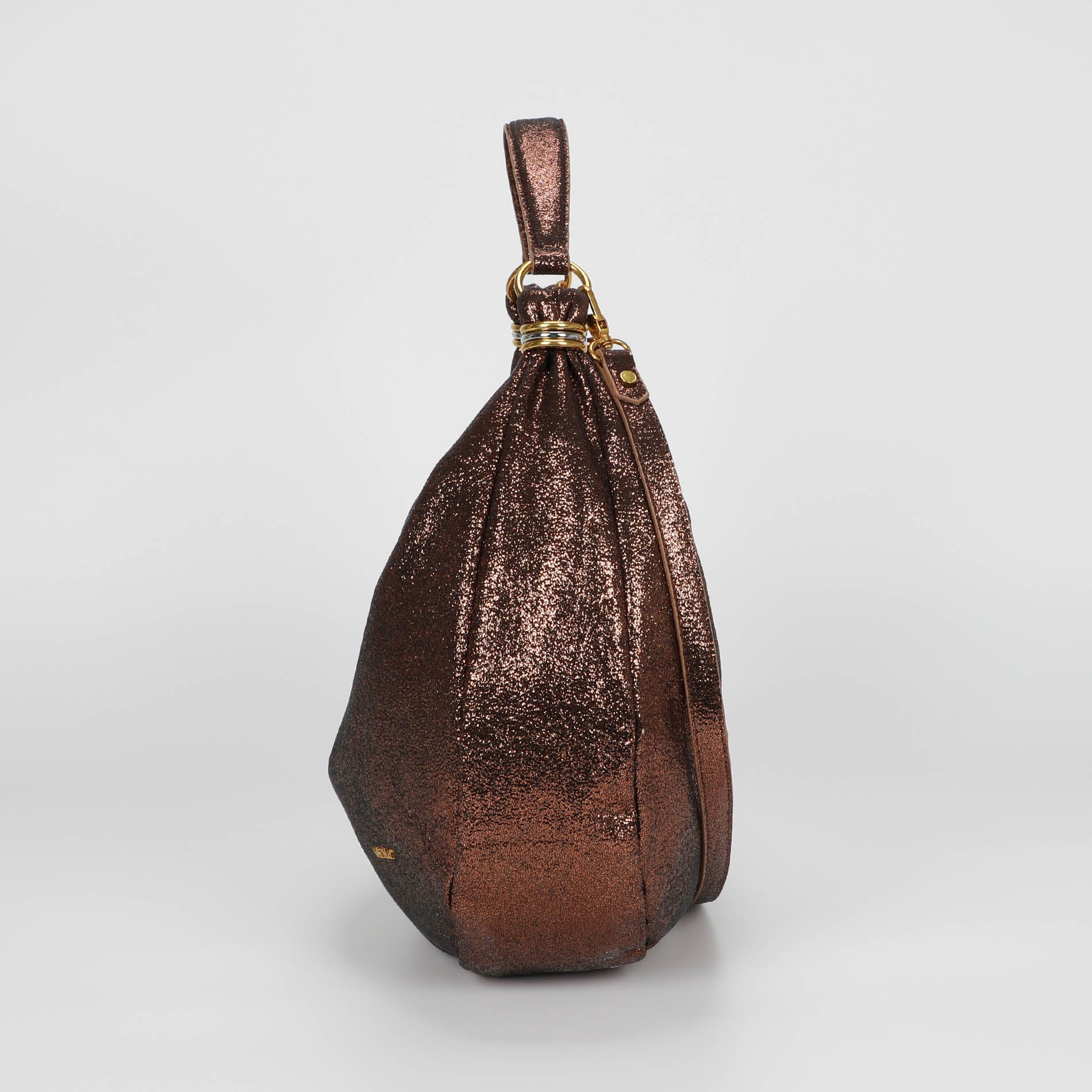BORSA A SPALLA GRANDE CON ANELLI AI MANICI