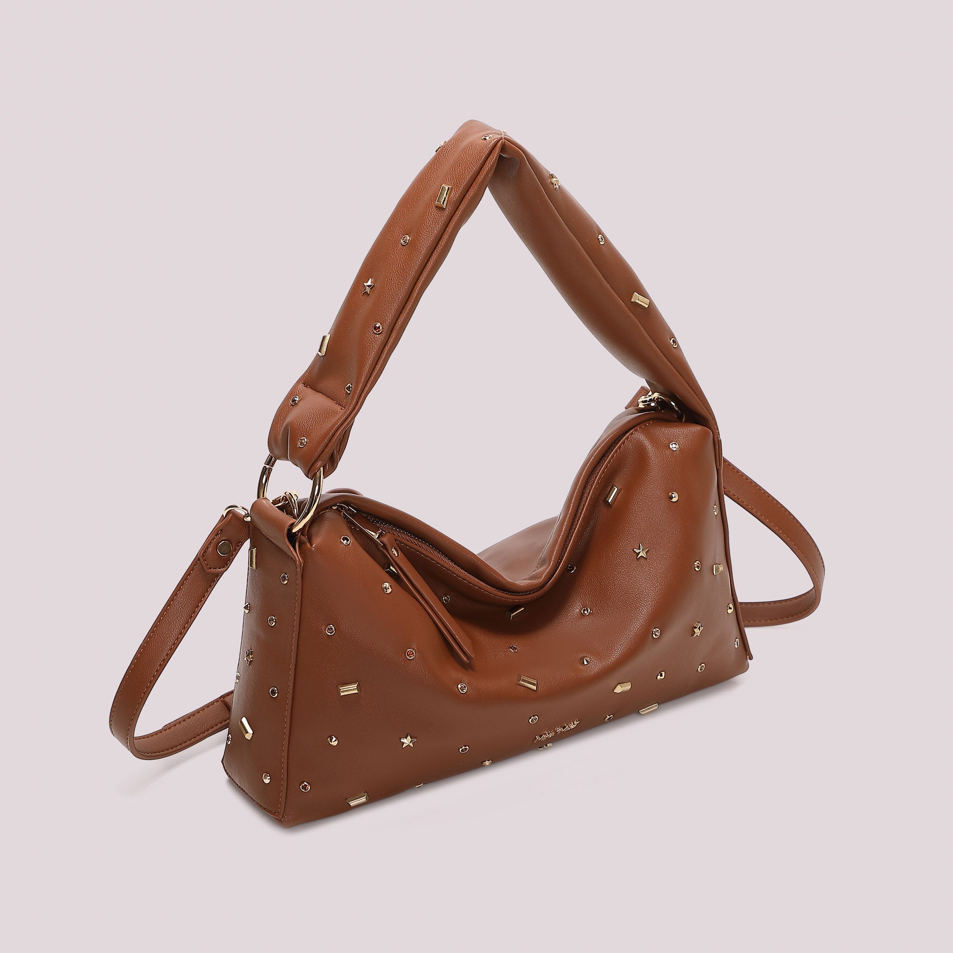 MIMI MUA FIRENZE-BORSA A BRACCIO CON APPLICAZIONI COLORATE