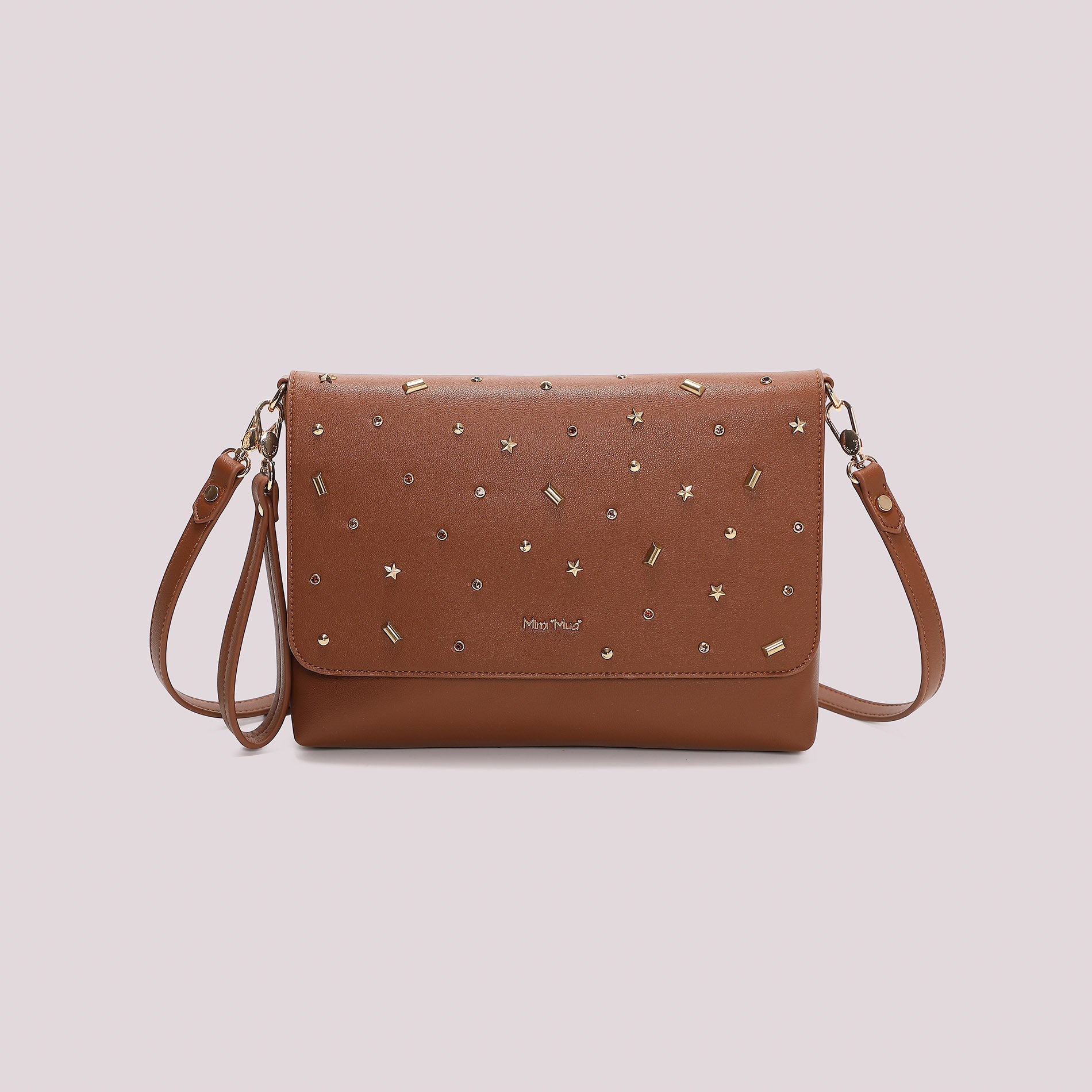 MIMI MUA FIRENZE-BORSA A BUSTA CON APPLICAZIONI COLORATE