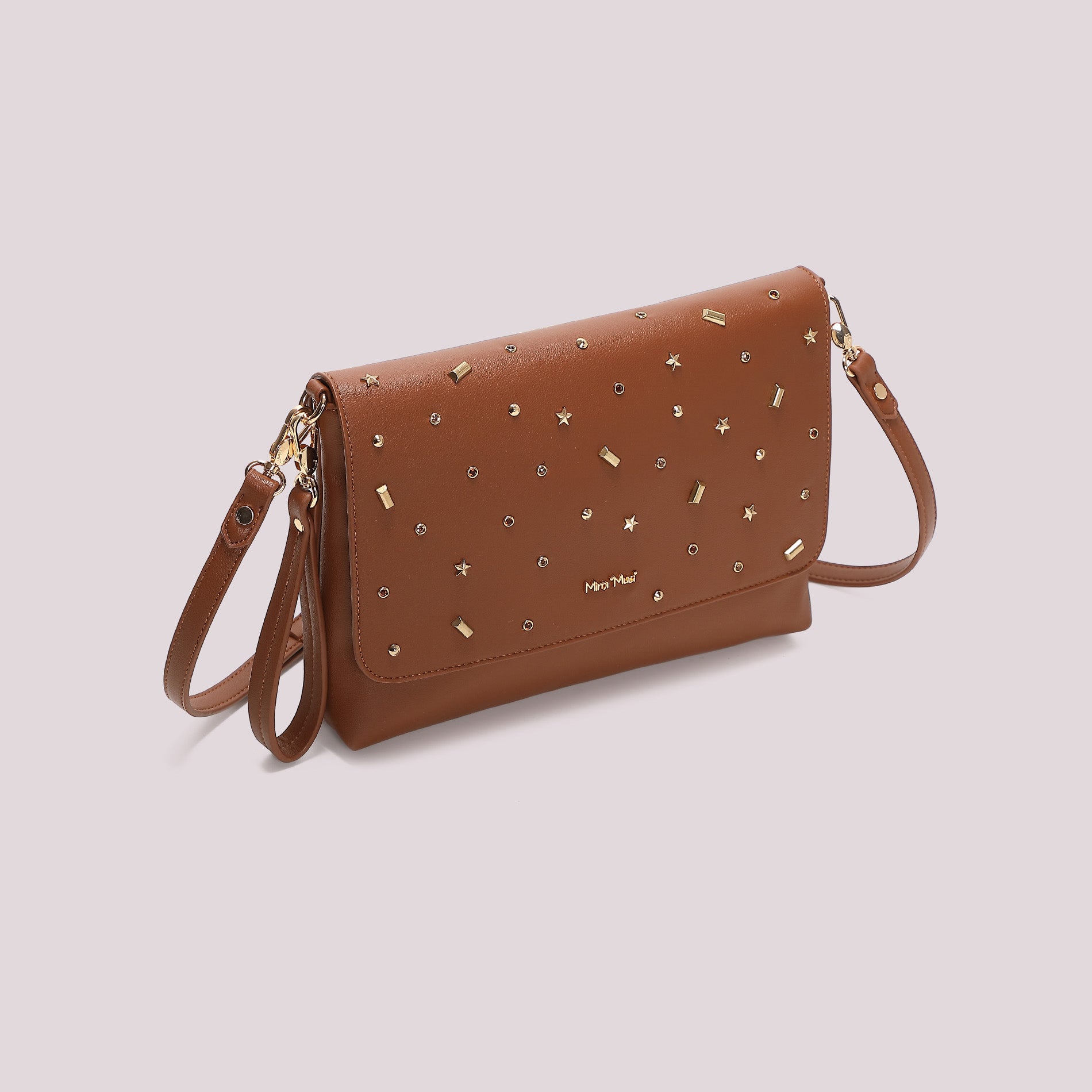 MIMI MUA FIRENZE-BORSA A BUSTA CON APPLICAZIONI COLORATE