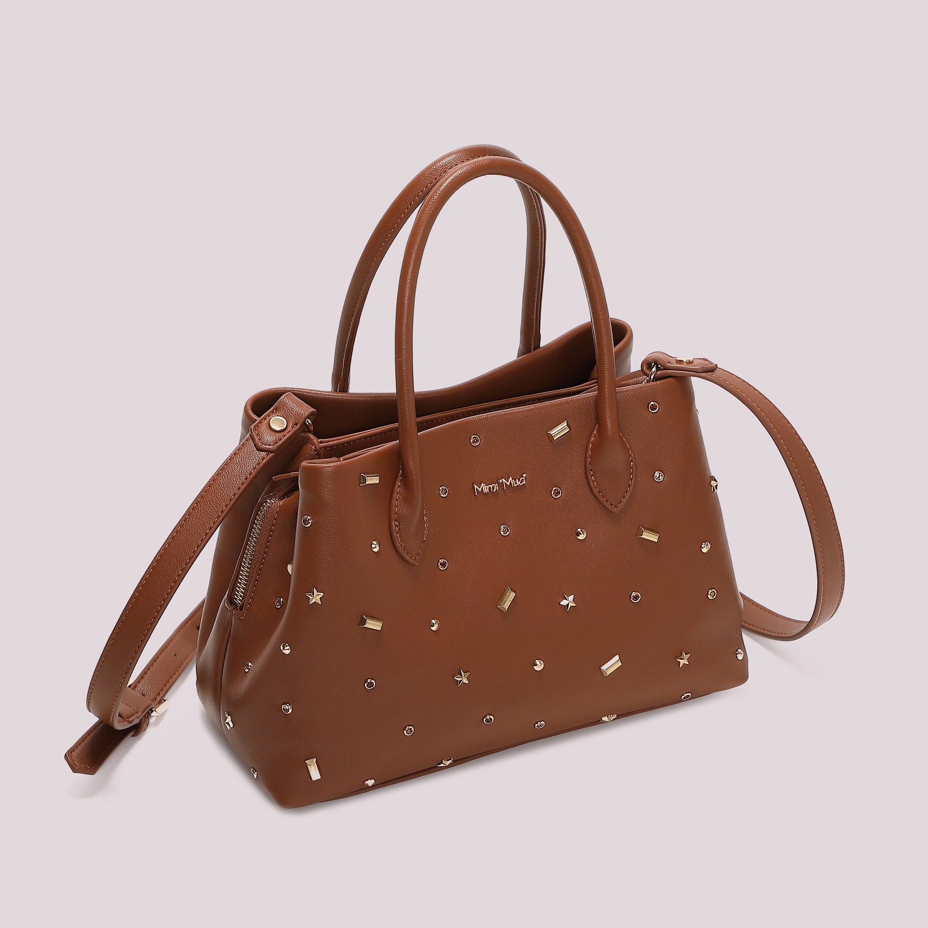 MIMI MUA FIRENZE-BORSA SHOPPING CON APPLICAZIONI COLORATE
