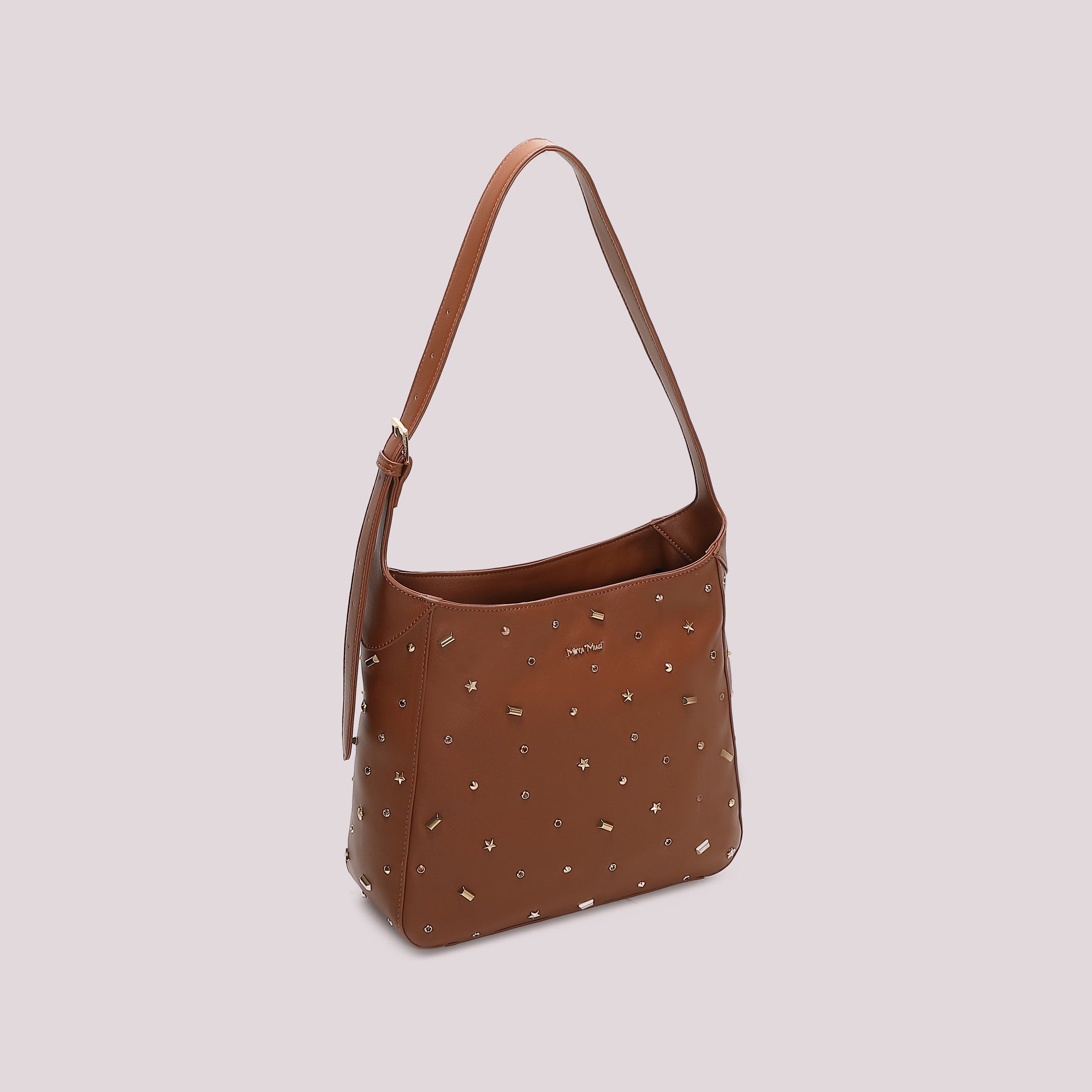 MIMI MUA FIRENZE-BORSA A SPALLA CON APPLICAZIONI COLORATE