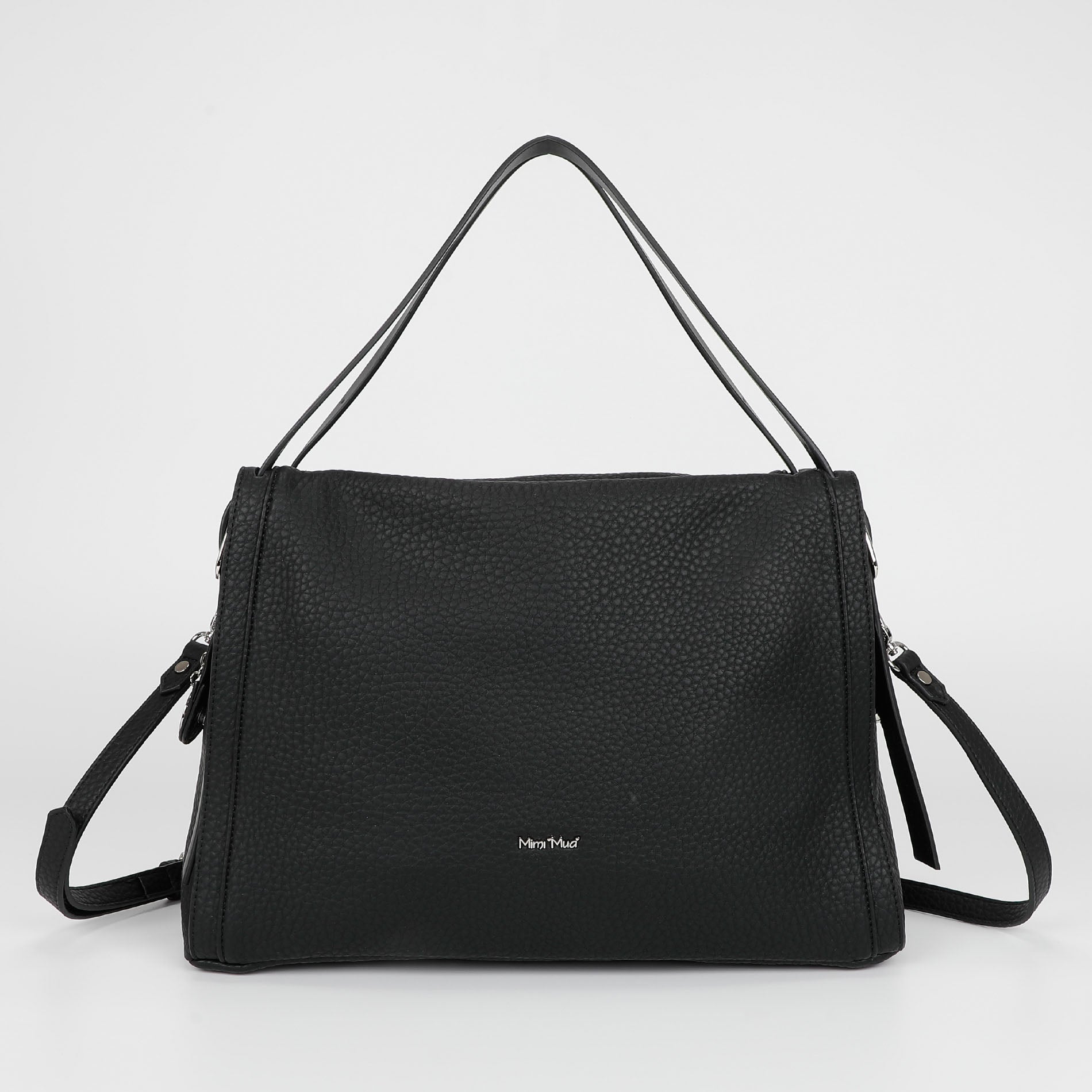 BORSA A SPALLA CON DOPPIO MANICO E CINTURINO