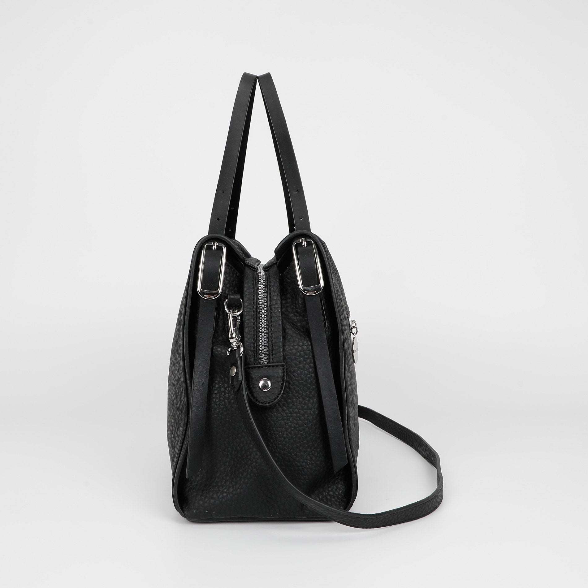 BORSA A SPALLA CON DOPPIO MANICO E CINTURINO