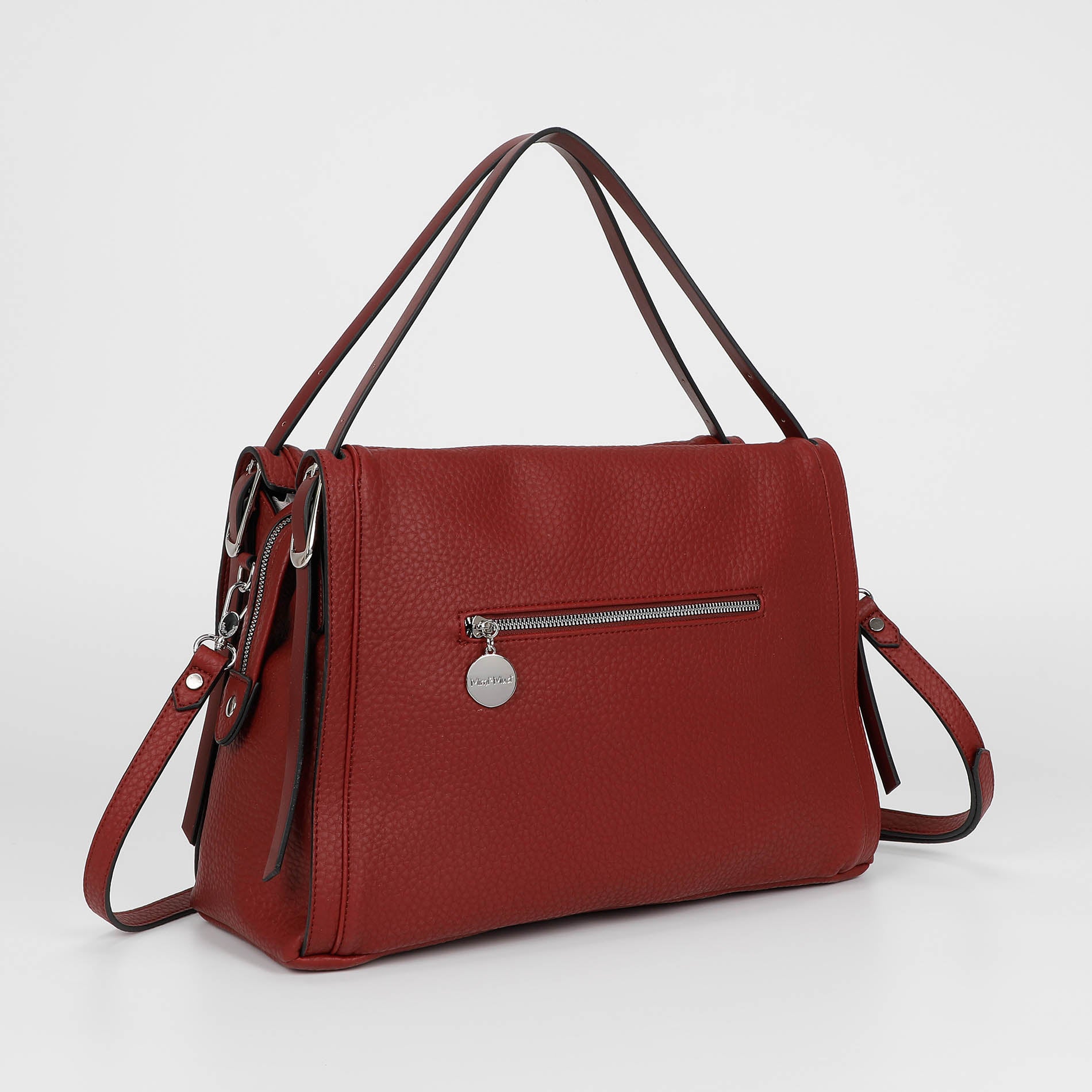 BORSA A SPALLA CON DOPPIO MANICO E CINTURINO