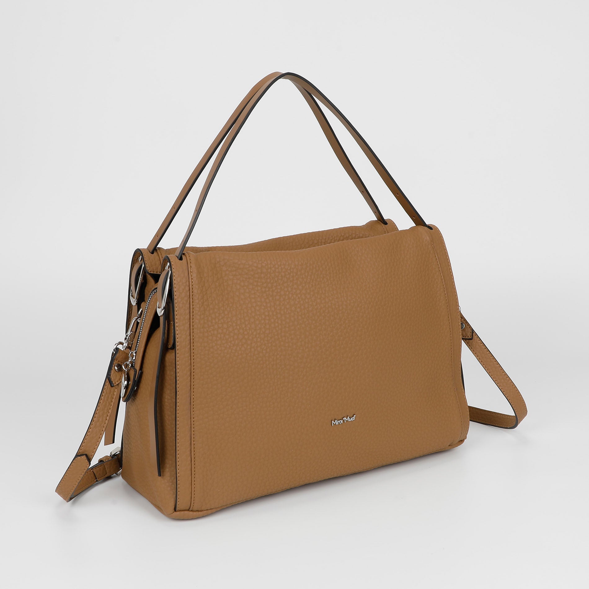 BORSA A SPALLA CON DOPPIO MANICO E CINTURINO