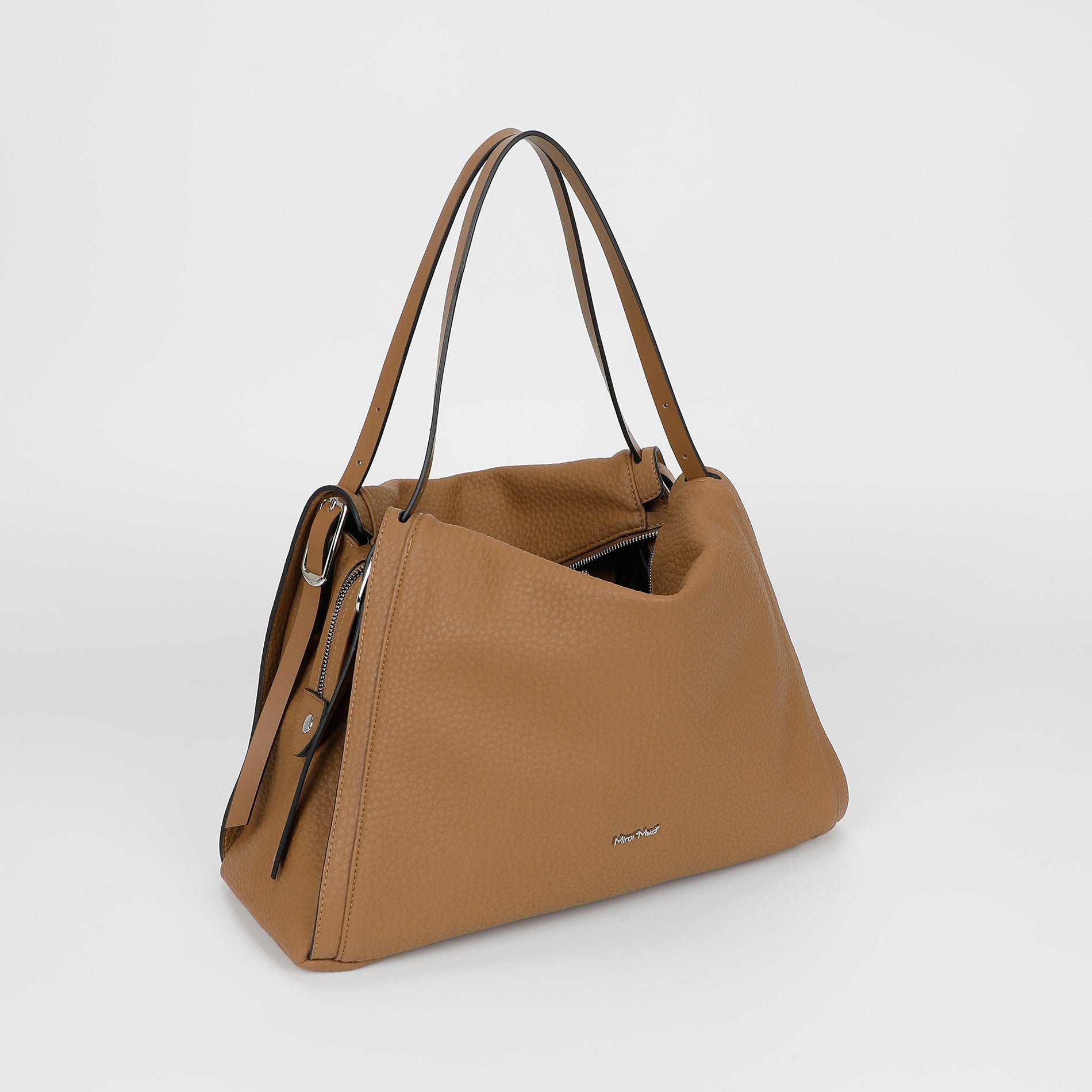 BORSA A SPALLA CON DOPPIO MANICO E CINTURINO