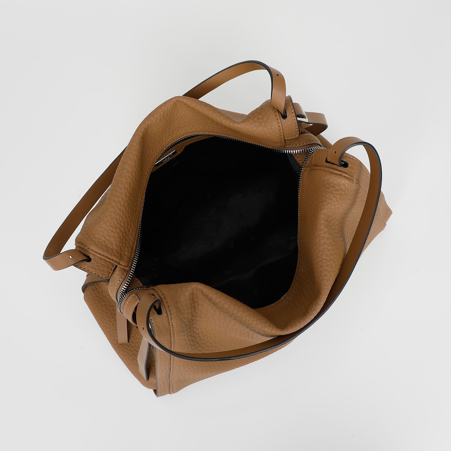 BORSA A SPALLA CON DOPPIO MANICO E CINTURINO