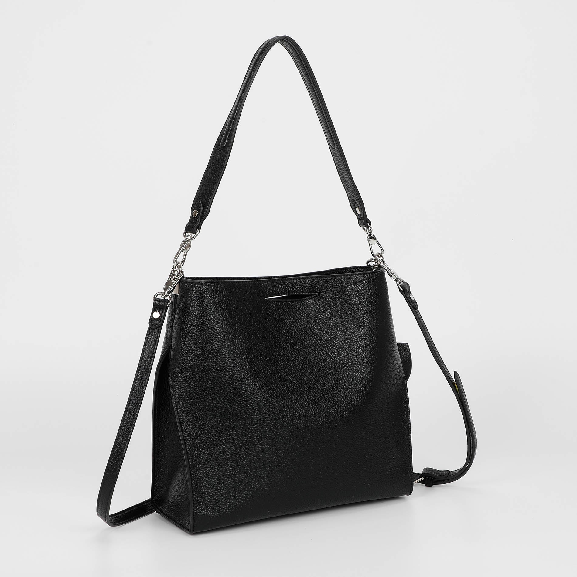 BORSA A SPALLA GRANDE CON BORDI NERI