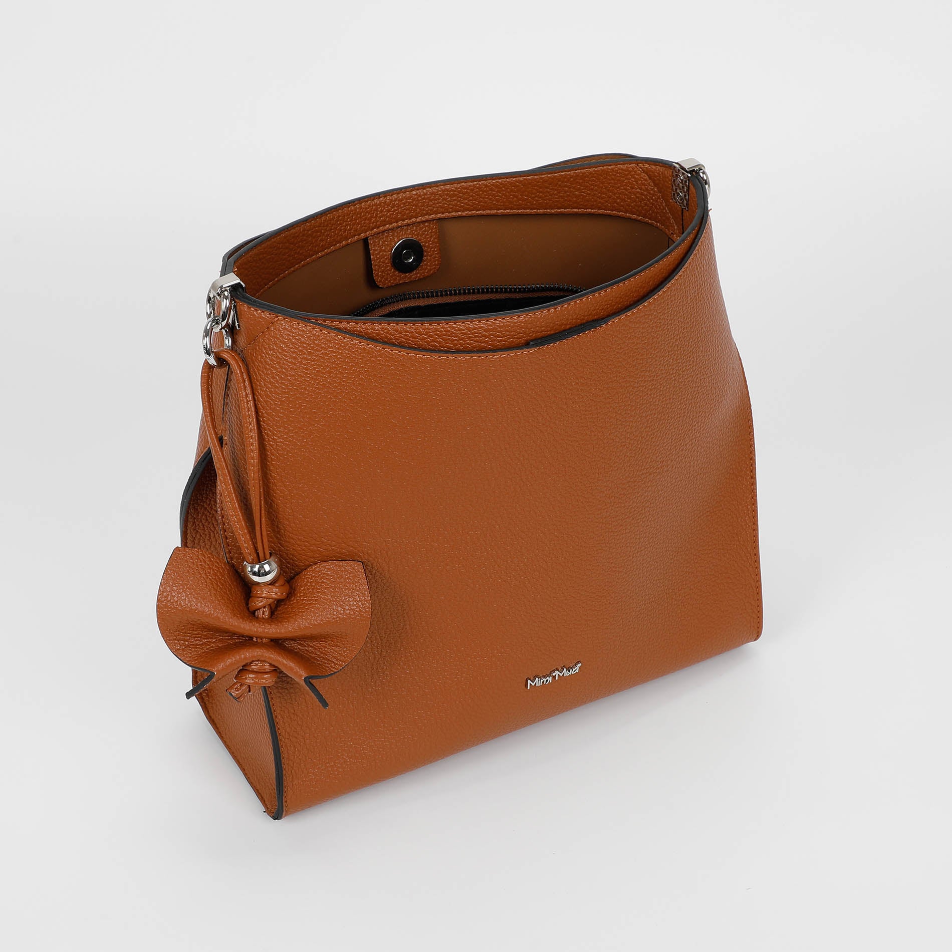 BORSA A SPALLA GRANDE CON BORDI NERI