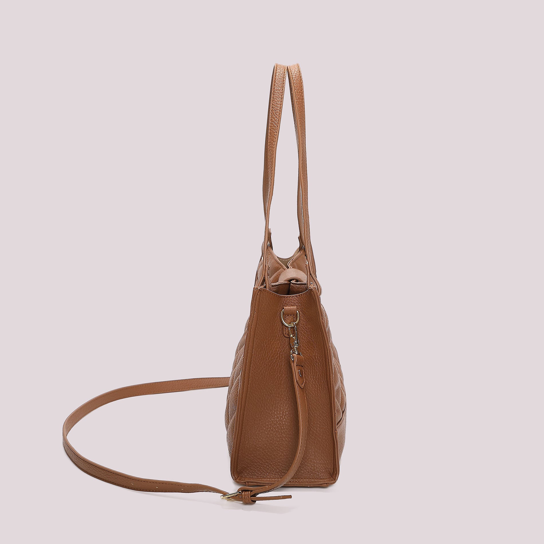 MIMI MUA FIRENZE-BORSA SHOPPING TRAPUNTATA CON BASE LISCIA