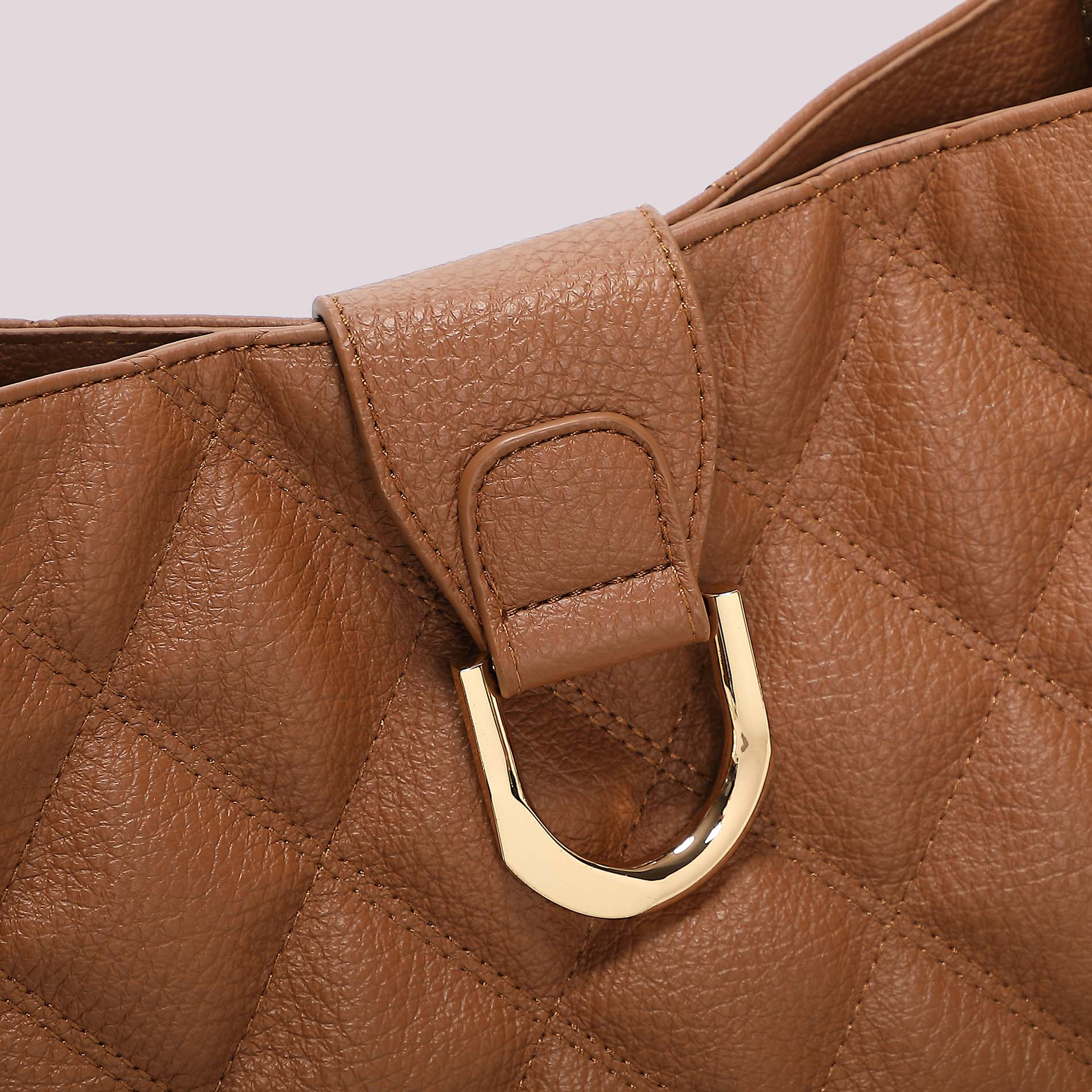 MIMI MUA FIRENZE-BORSA SHOPPING TRAPUNTATA CON BASE LISCIA