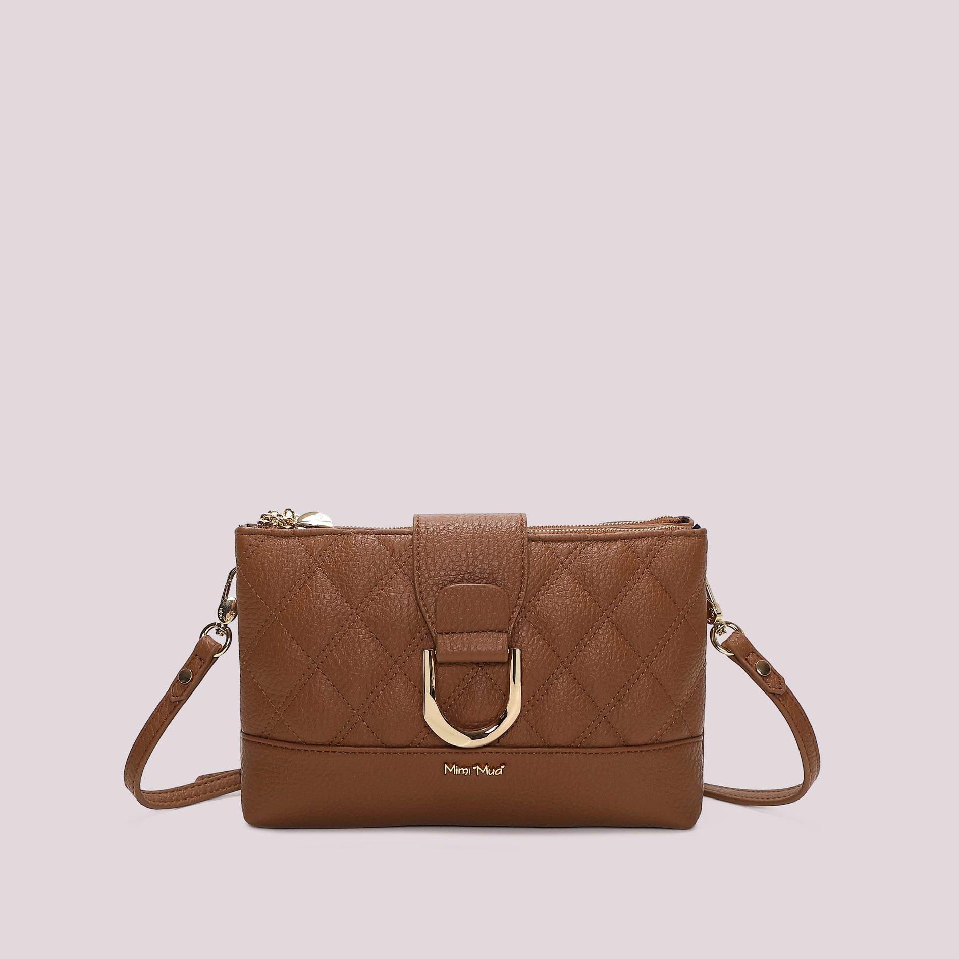 MIMI MUA FIRENZE-BORSA A TRACOLLA TRAPUNTATA CON BASE LISCIA
