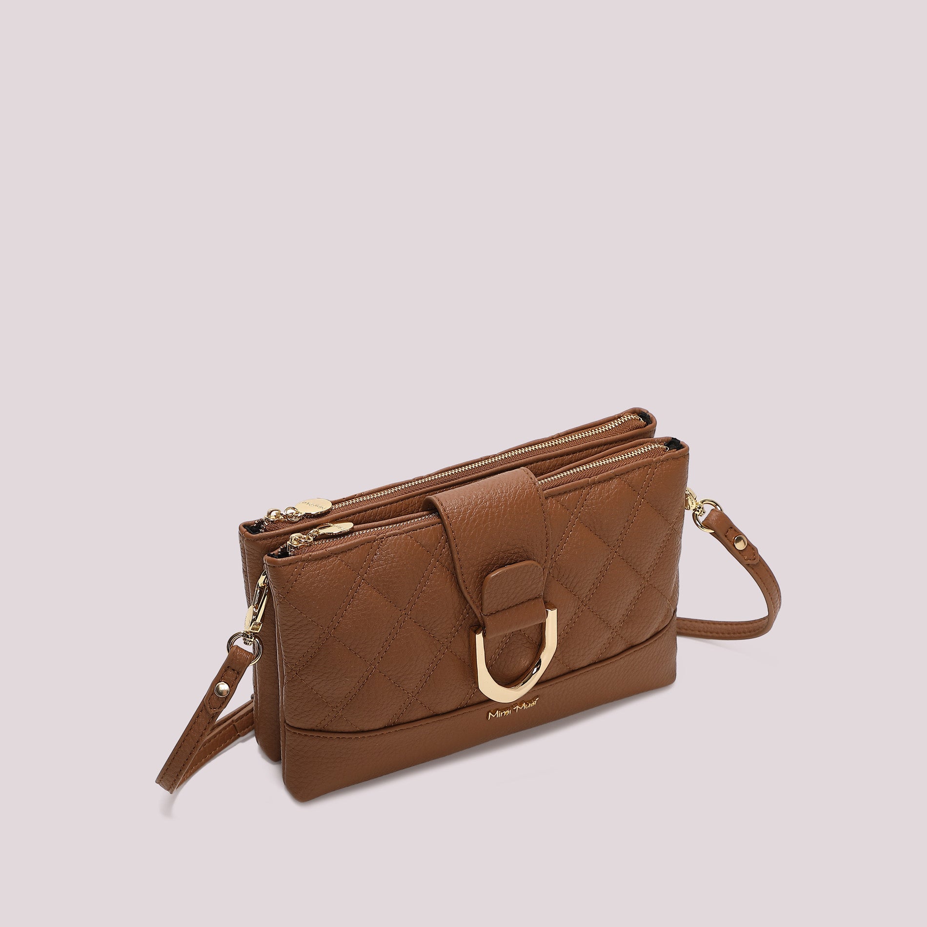 MIMI MUA FIRENZE-BORSA A TRACOLLA TRAPUNTATA CON BASE LISCIA