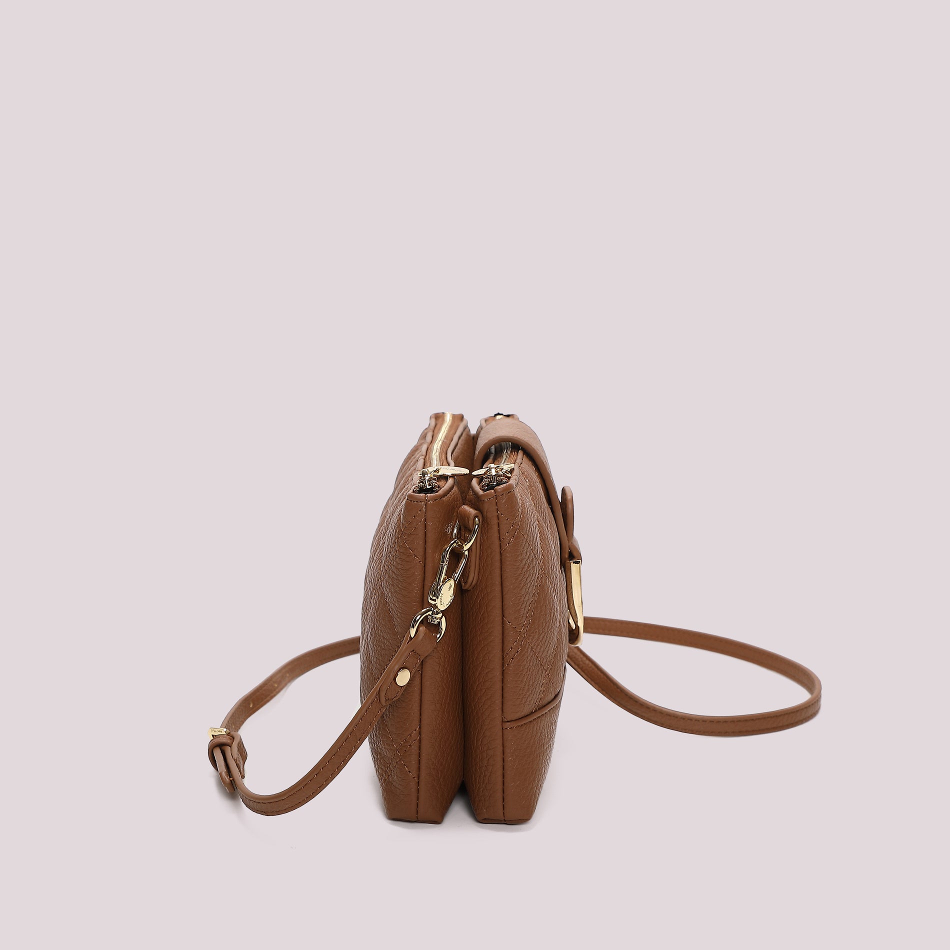 MIMI MUA FIRENZE-BORSA A TRACOLLA TRAPUNTATA CON BASE LISCIA