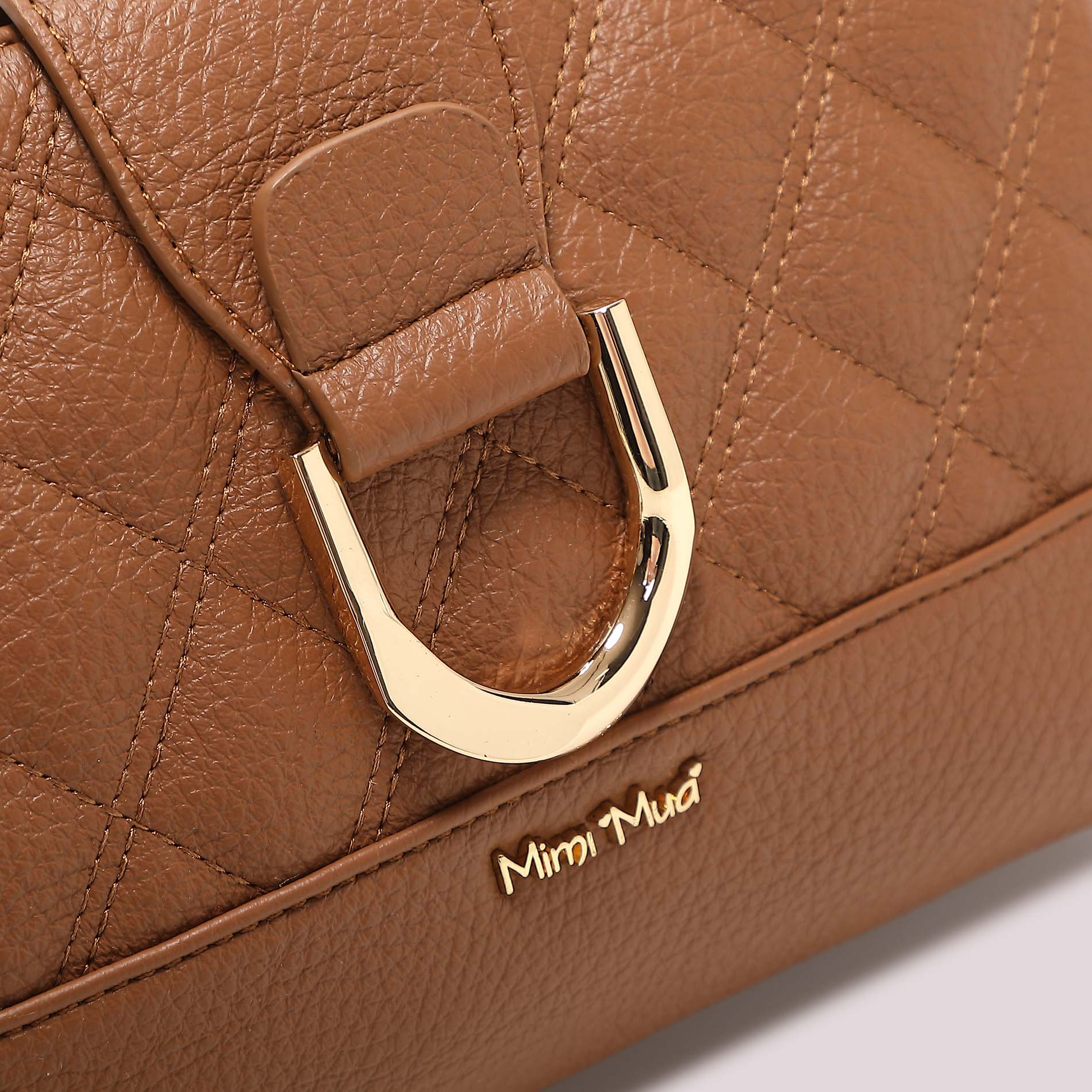 MIMI MUA FIRENZE-BORSA A TRACOLLA TRAPUNTATA CON BASE LISCIA
