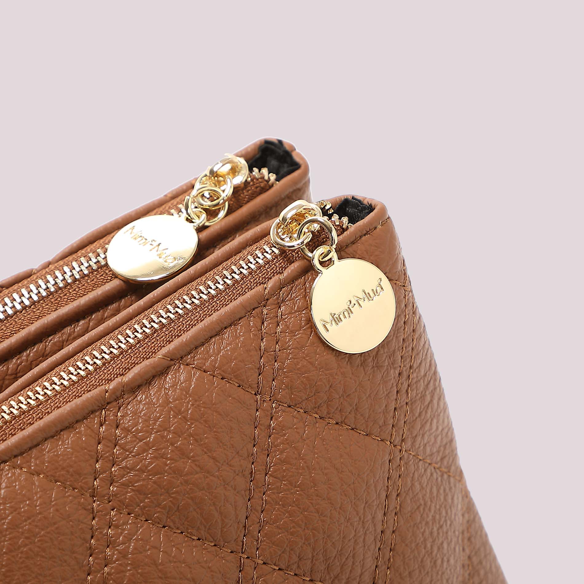 MIMI MUA FIRENZE-BORSA A TRACOLLA TRAPUNTATA CON BASE LISCIA