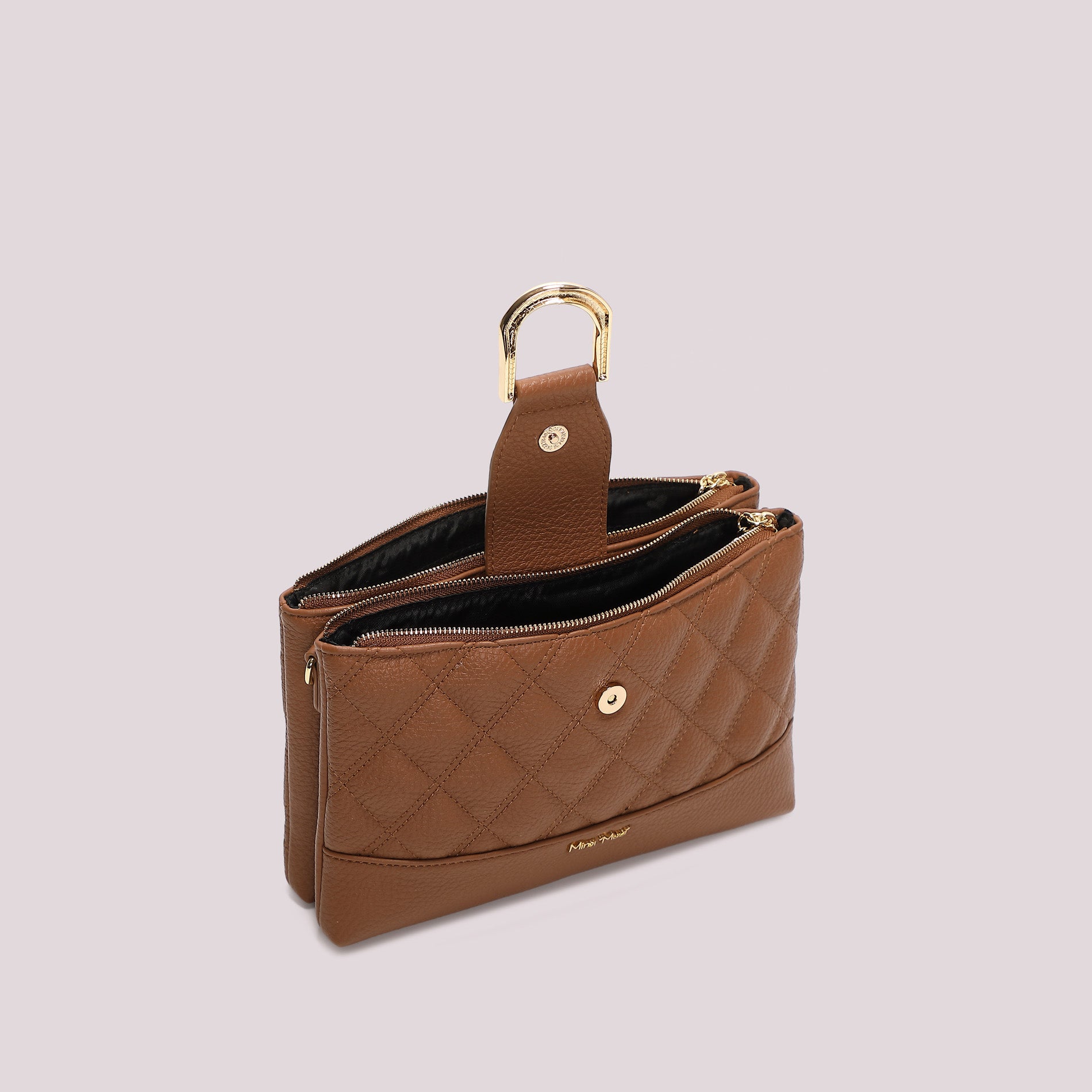 MIMI MUA FIRENZE-BORSA A TRACOLLA TRAPUNTATA CON BASE LISCIA