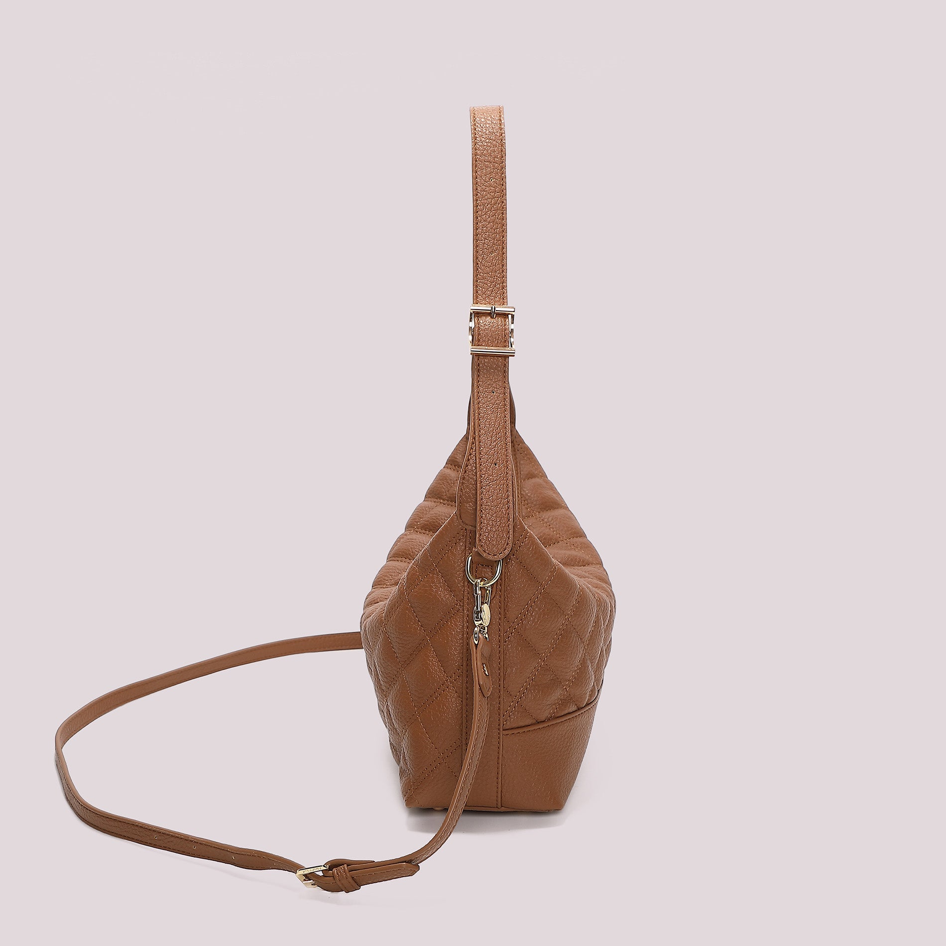 MIMI MUA FIRENZE-BORSA A SPALLA TRAPUNTATA CON BASE LISCIA