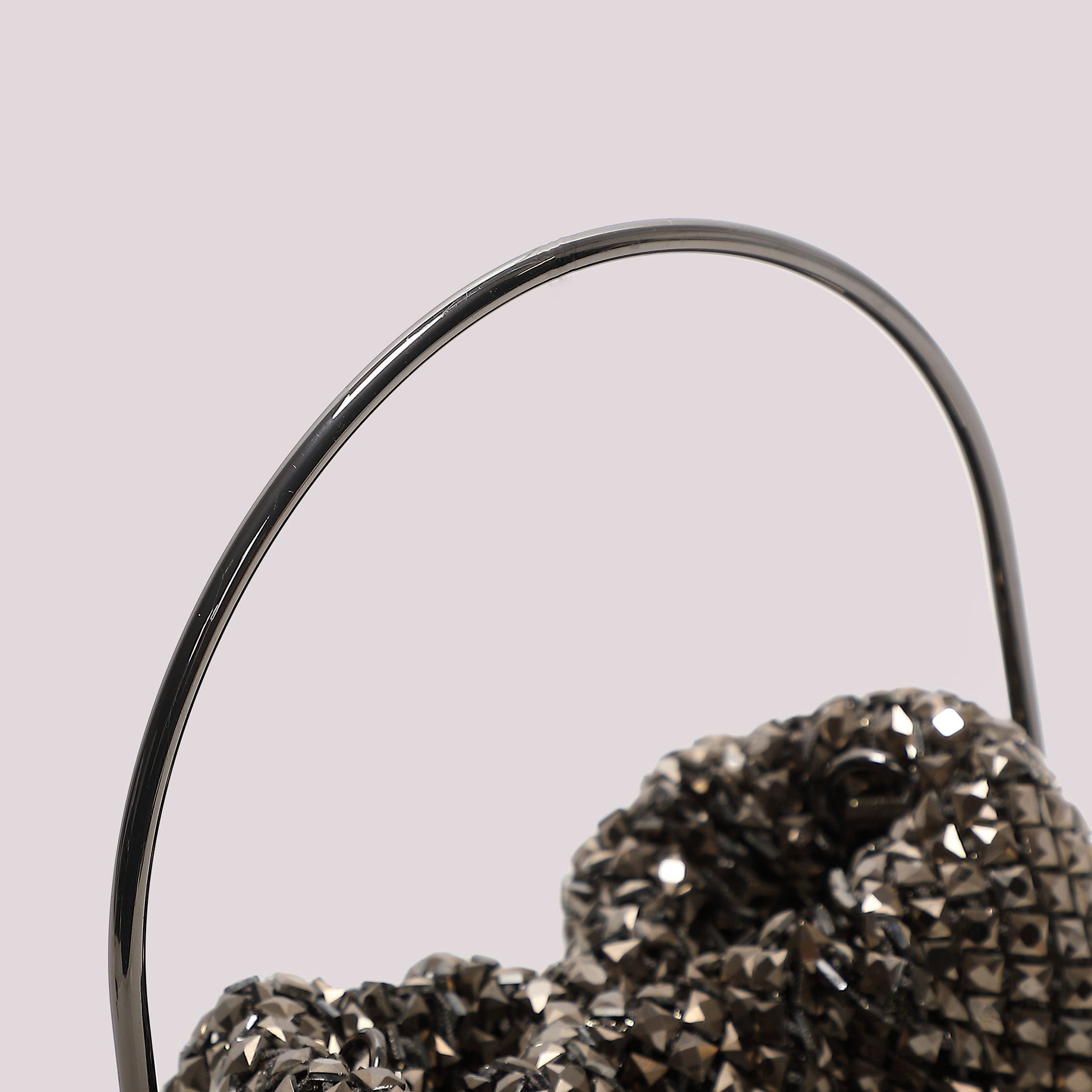 MIMI MUA FIRENZE-BORSA MORBIDA DI STRASS CON MANICO RIGIDO