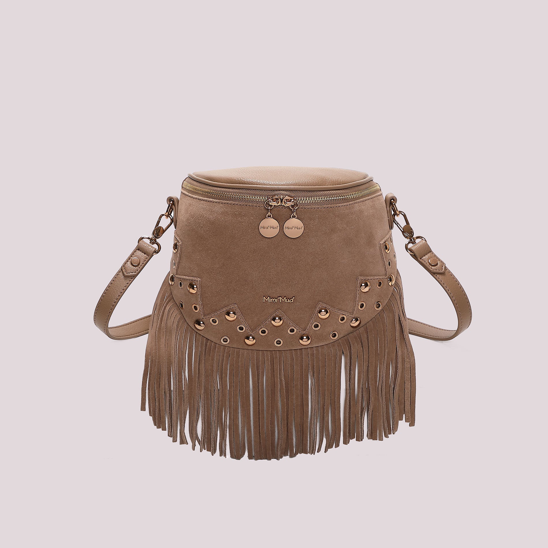 MIMI MUA FIRENZE-BORSA MARSUPIO CON FRANGE E BORCHIE