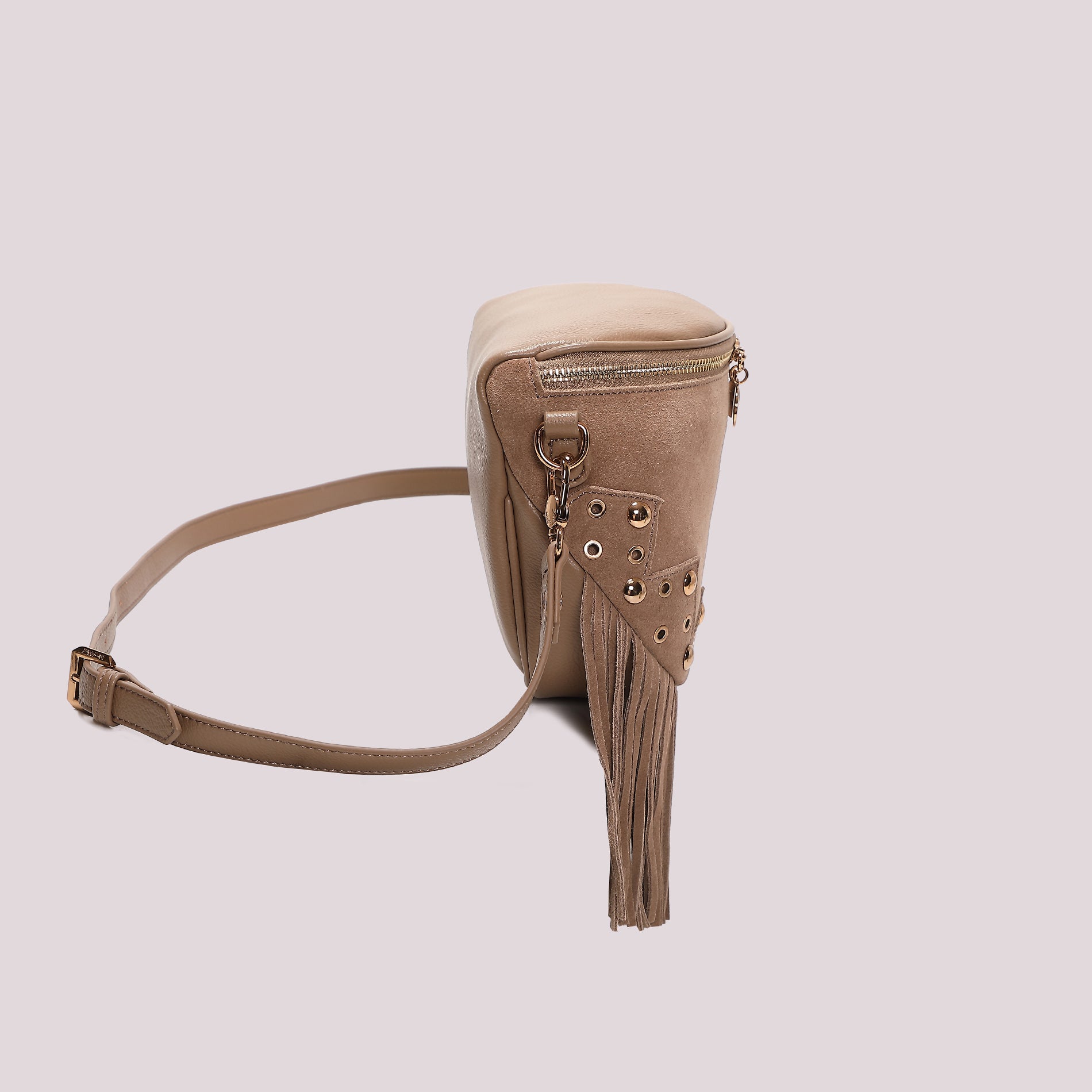 MIMI MUA FIRENZE-BORSA MARSUPIO CON FRANGE E BORCHIE