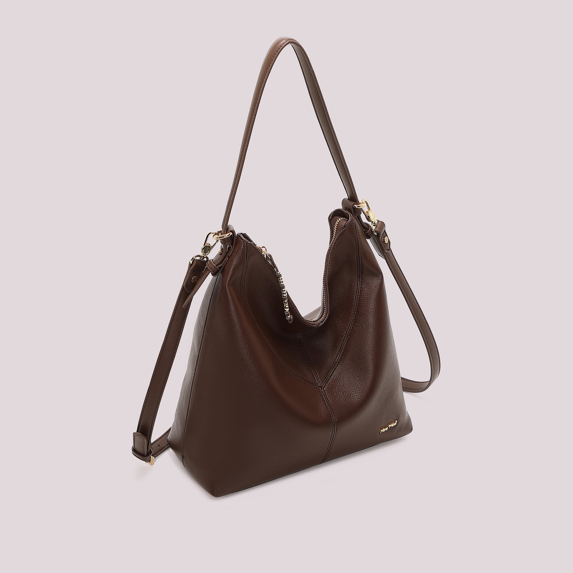 MIMI MUA FIRENZE-BORSA A SACCA CON LETTERE MIMI MUA SULLA ZIP