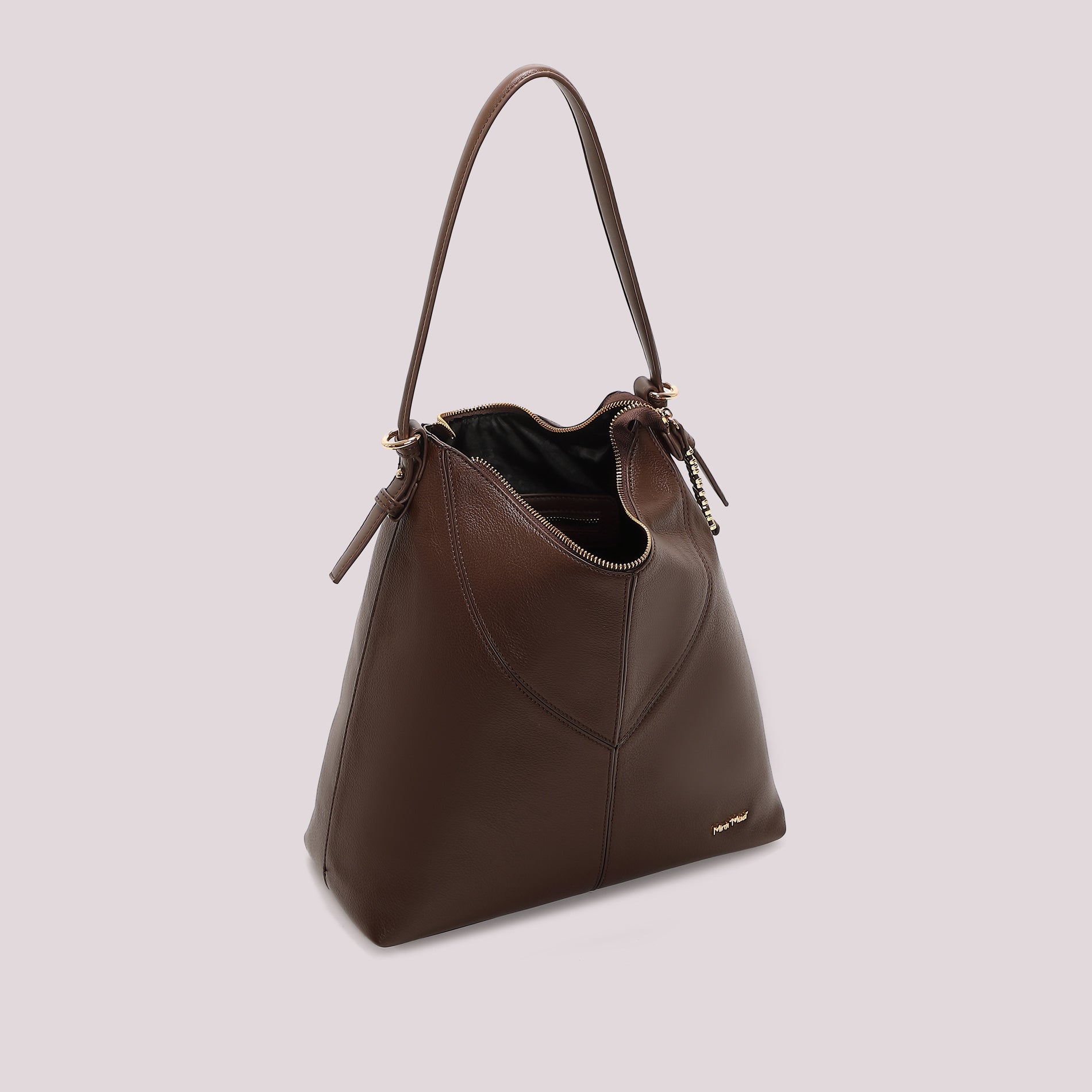 MIMI MUA FIRENZE-BORSA A SACCA CON LETTERE MIMI MUA SULLA ZIP