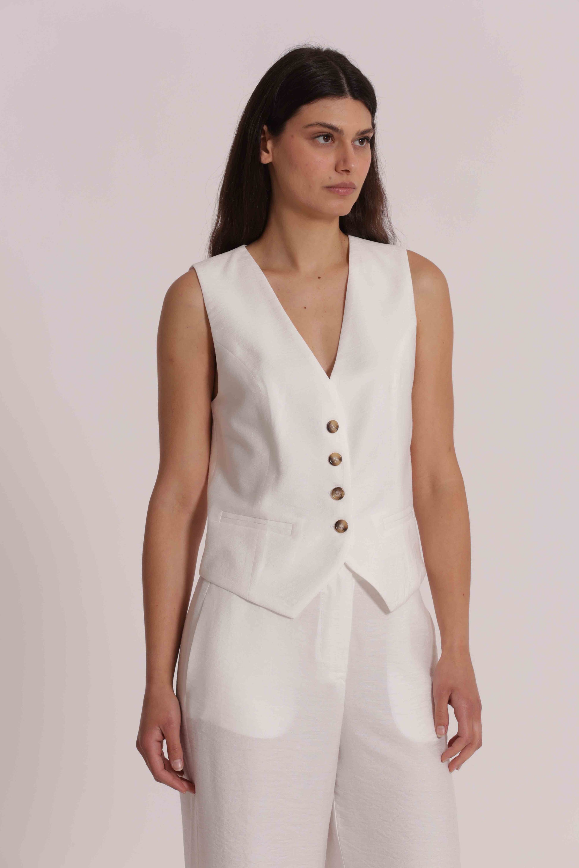 GILET BASIC VISCOSA NYLON