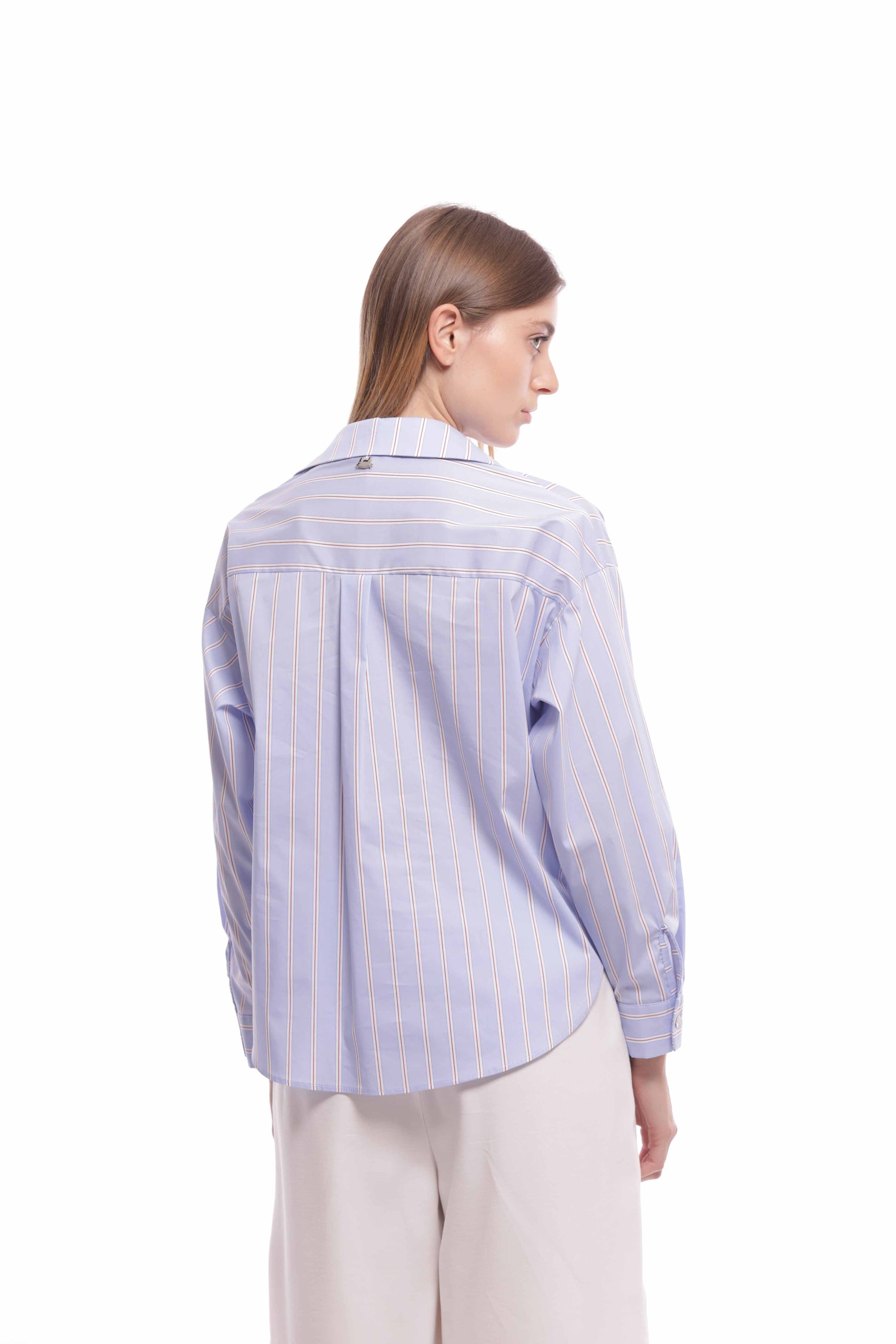 CAMICIA IN COTONE A RIGHE CON NODO
