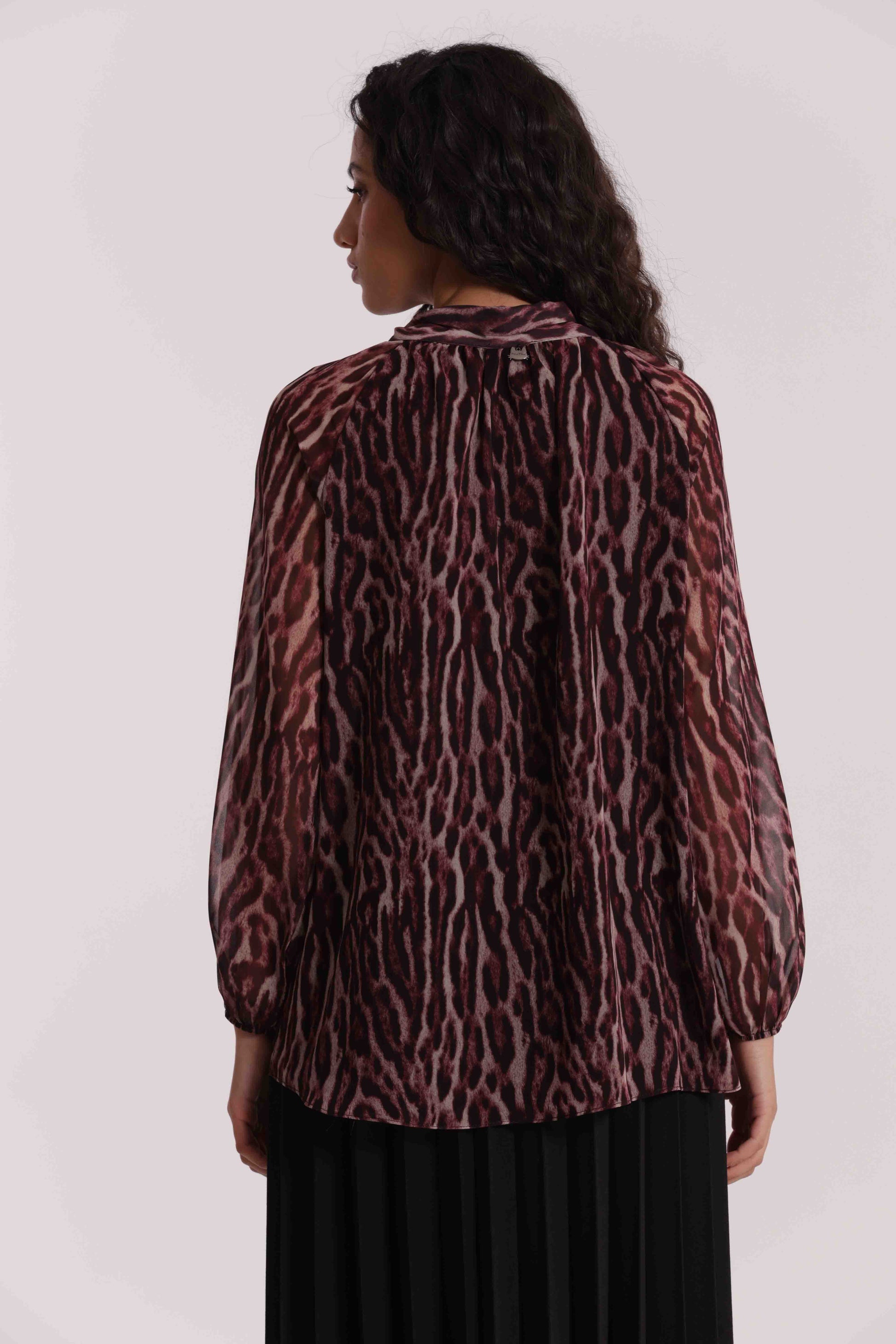 BLUSA CON FUSCIACCA FANTASIA ANIMALIER