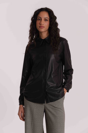 CAMICIA UOMO IN SIMIL PELLE
