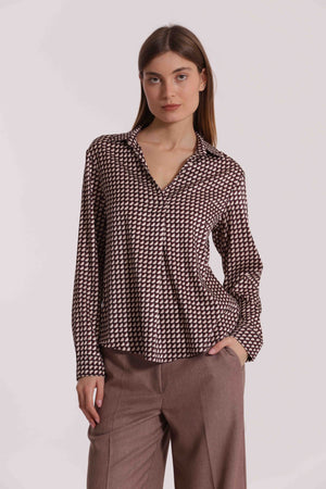 BLUSA SCOLLO A V FANTASIA GEO